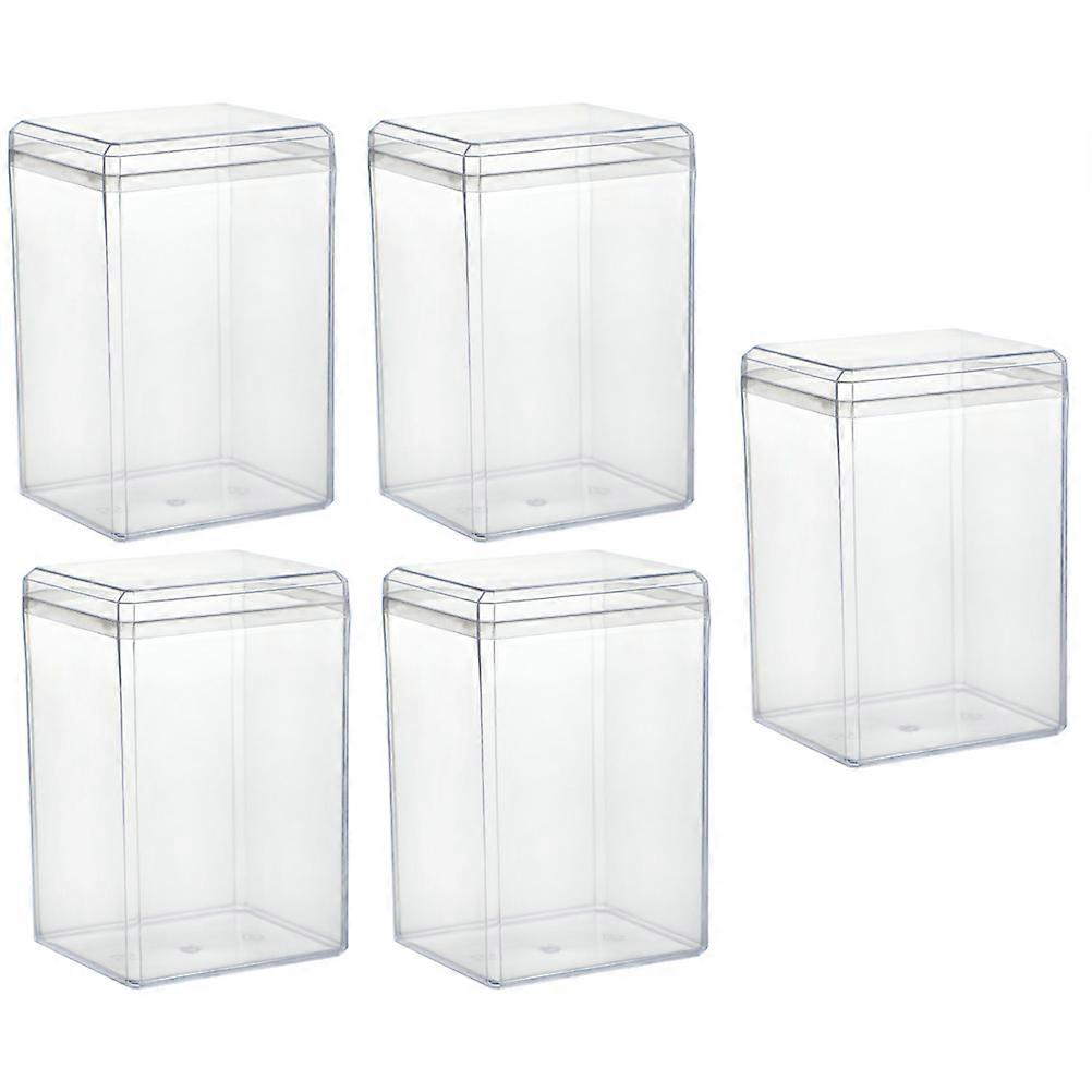 Dust-Proof Candy Box Transparent Plastic Boxes for Storage Use 5Pcs