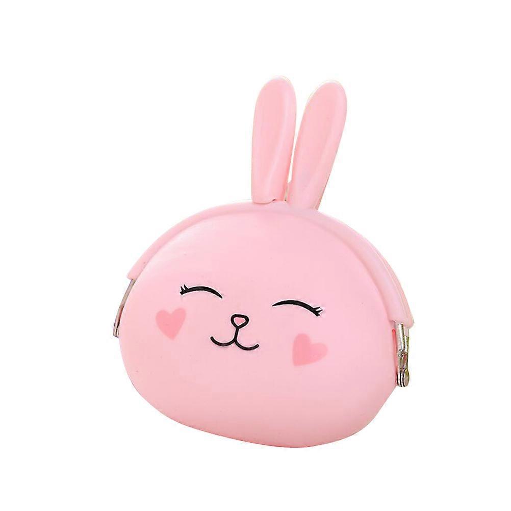 Pink Bunny Coin Pouch Purse Organizing Small Items Daily Use 1Set