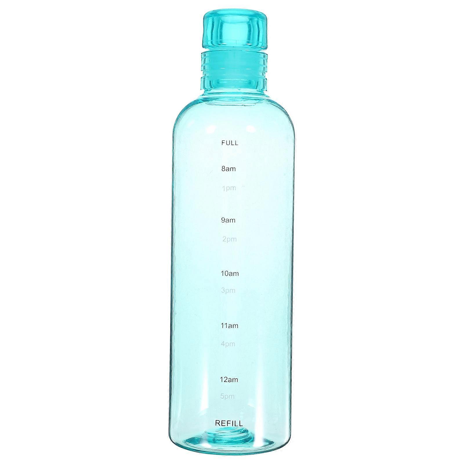 Portable Clear Water Bottle With Time Marker For Gym Use Large Capacity Pc Material 1Set