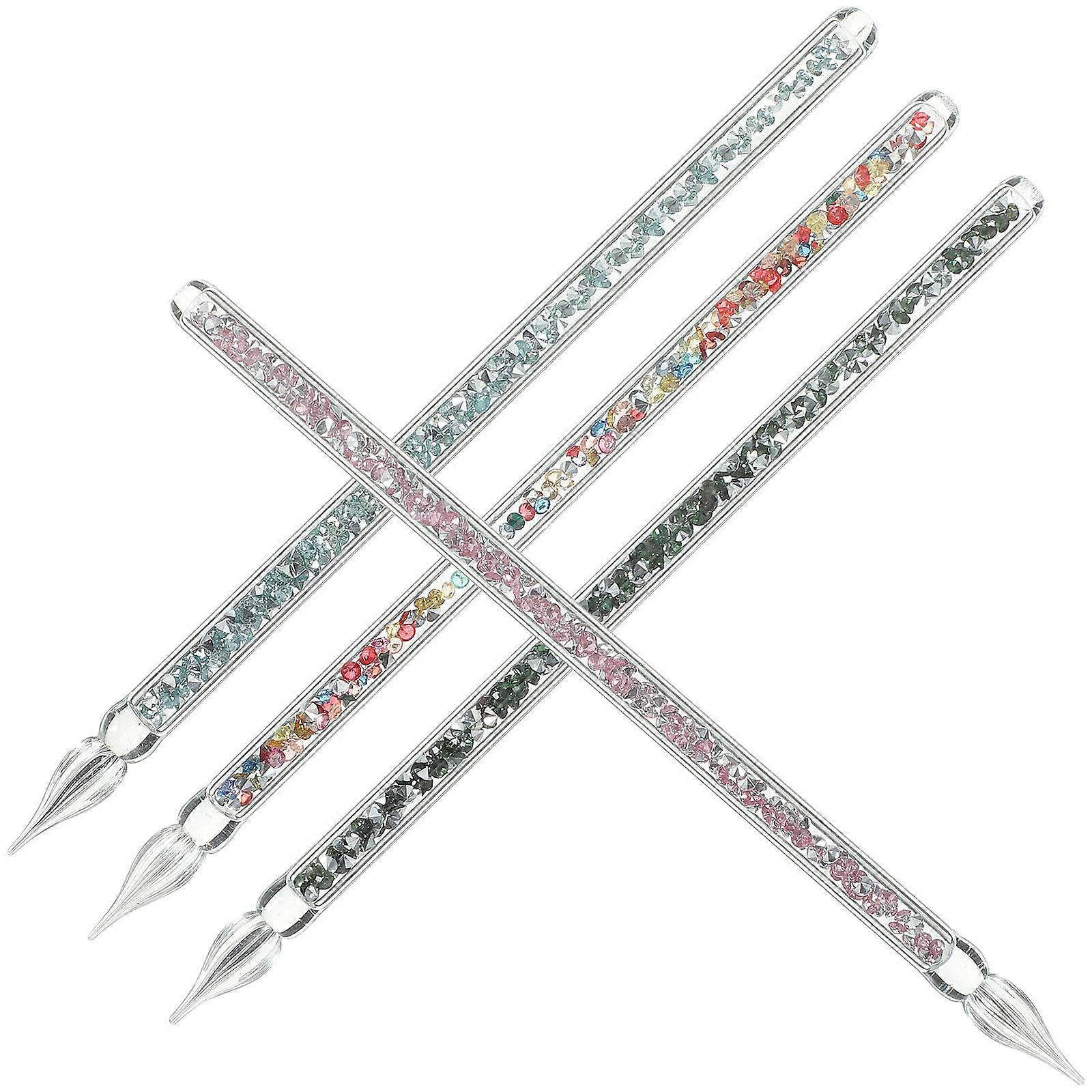 Glass Dip Pen Set Glass Signature Pen for Writing with 16Pcs Assorted Color