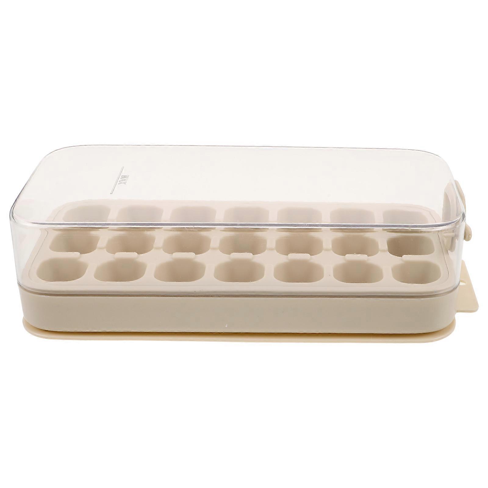 Beige Silicone Ice Cube Tray for Outdoor Use Making 2Pcs