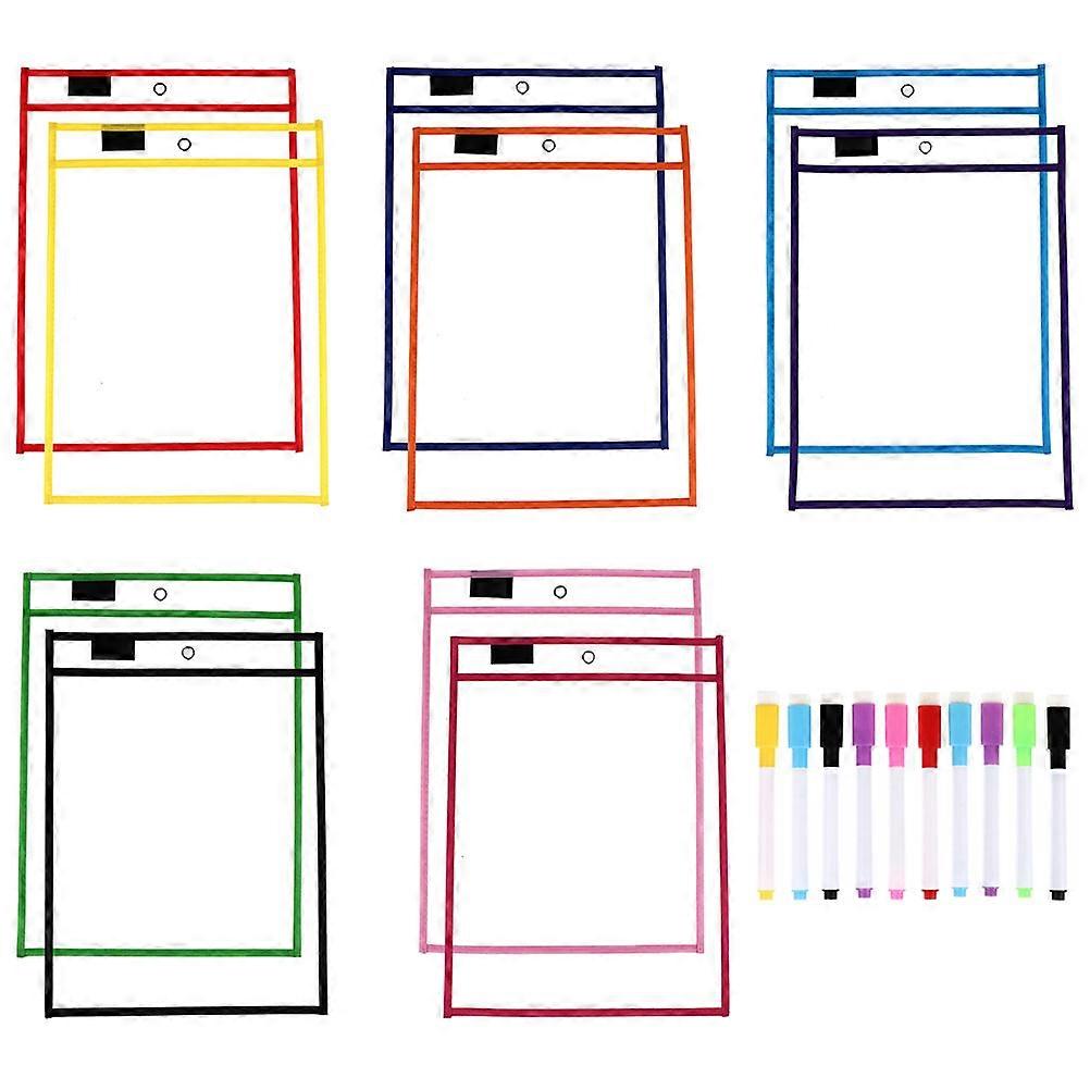 Reusable Dry Erase Pocket Daily Use Sheet Protector for File 4Sets
