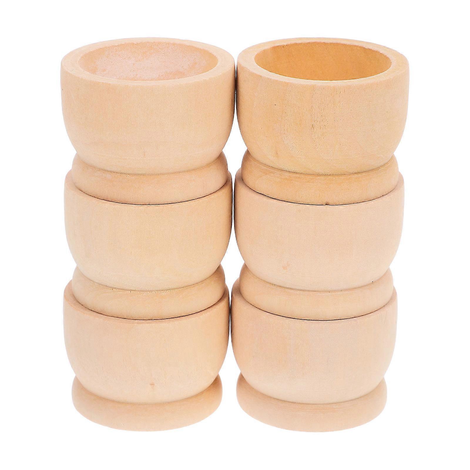 Wooden Egg Holder Cups for Boiled Eggs 30Pcs Easter DIY Decoration