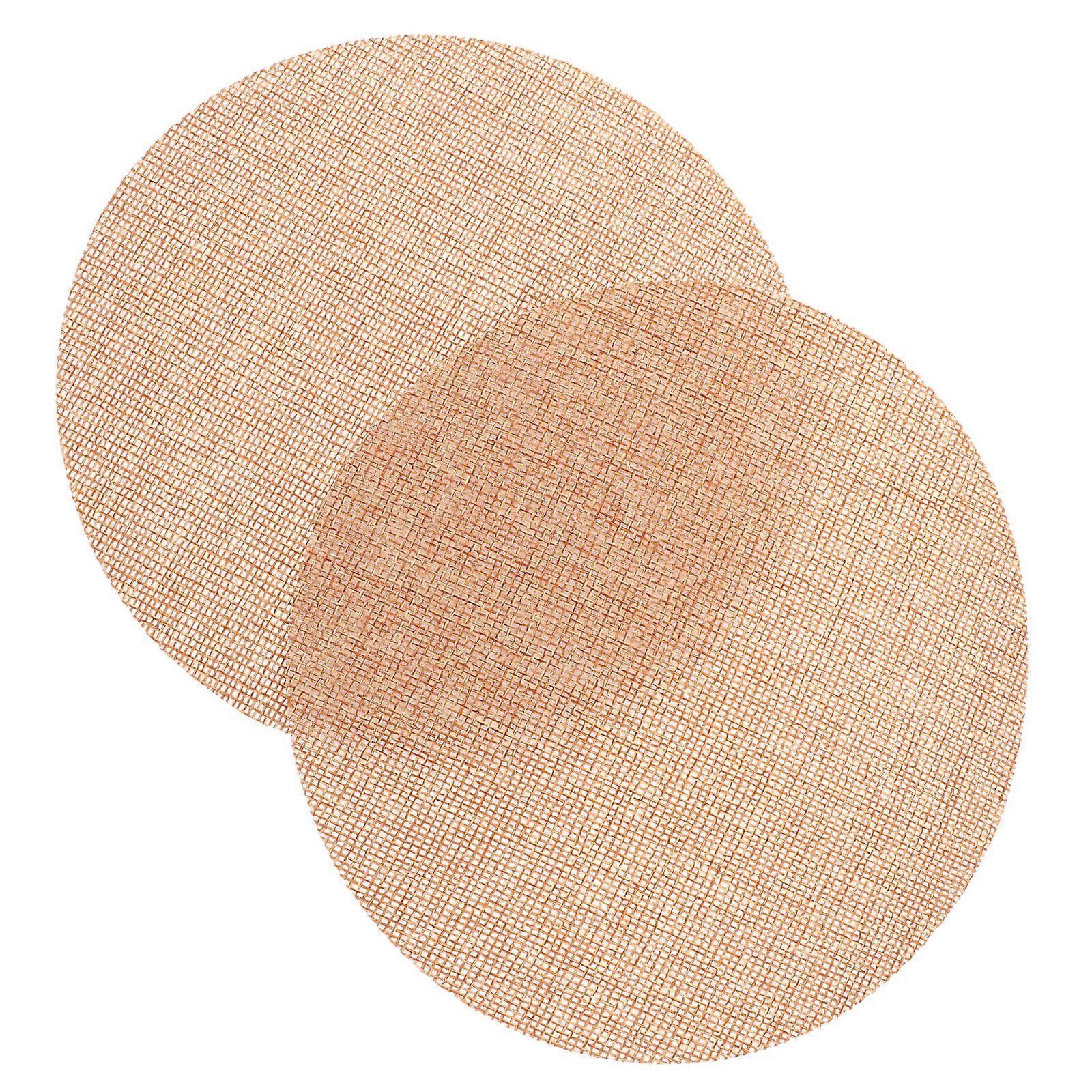 Light Brown Fabric Lampshade Diffuser for Ceiling Light with 12Pcs