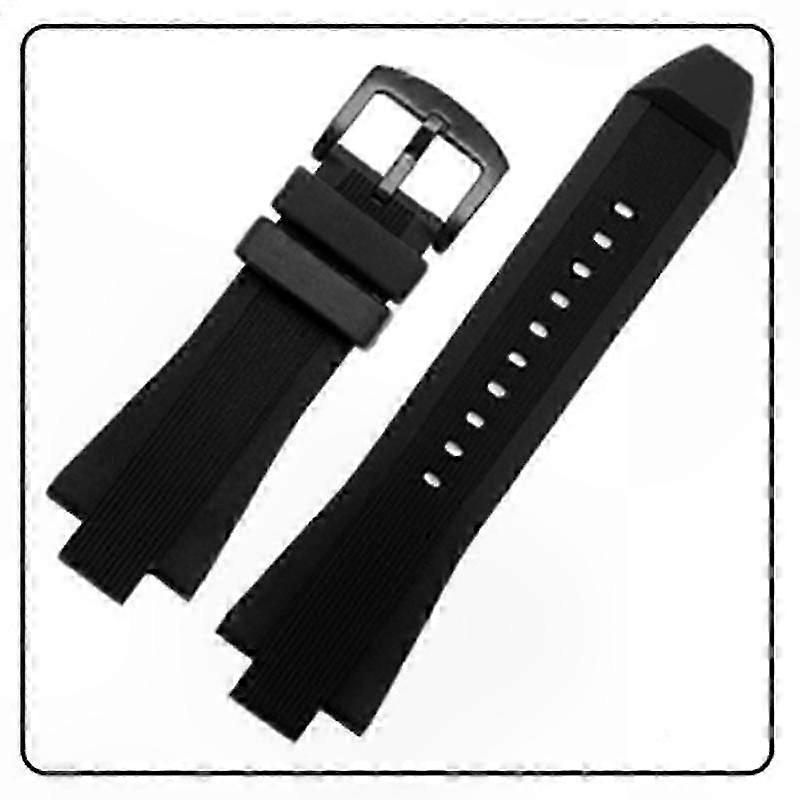 Silicone Watch Band with Raised Bezel for MK8184 MK9020 Models