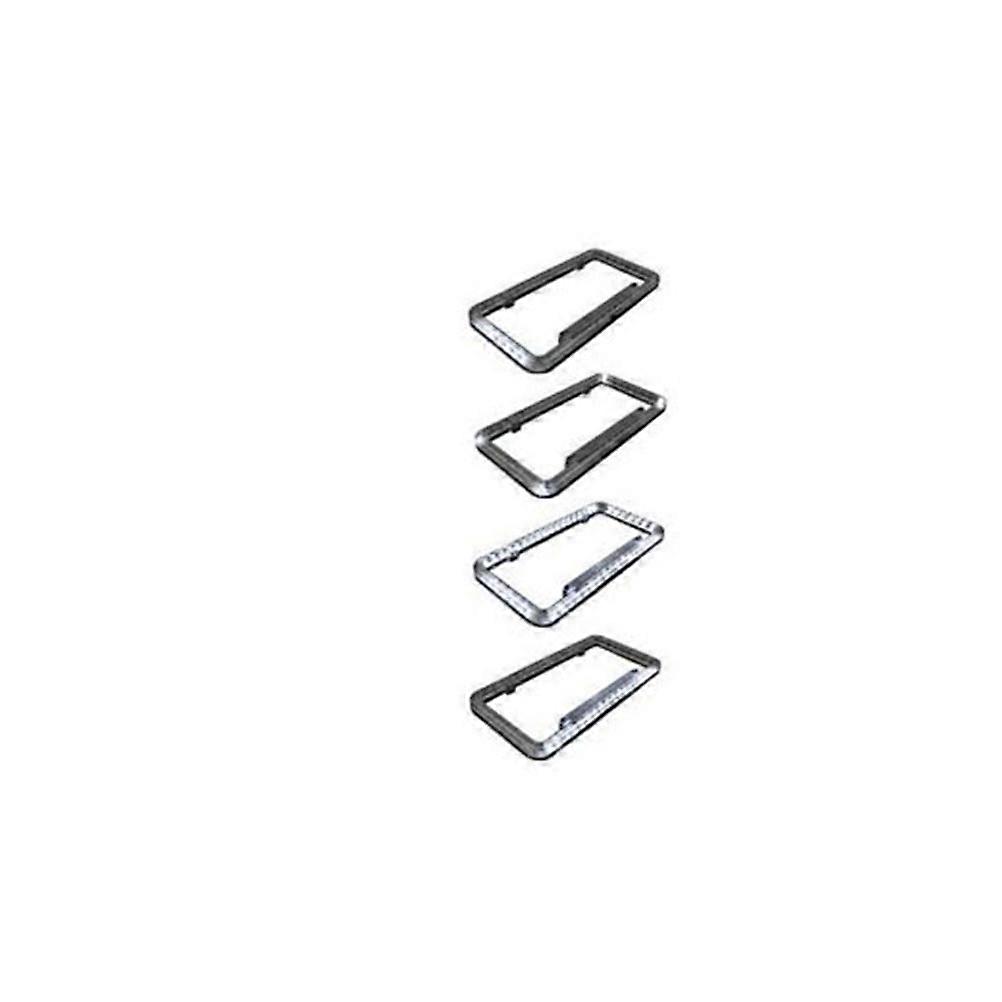 Car Plate Frame Plastic License Plate Mount Design Daily Use 1Set