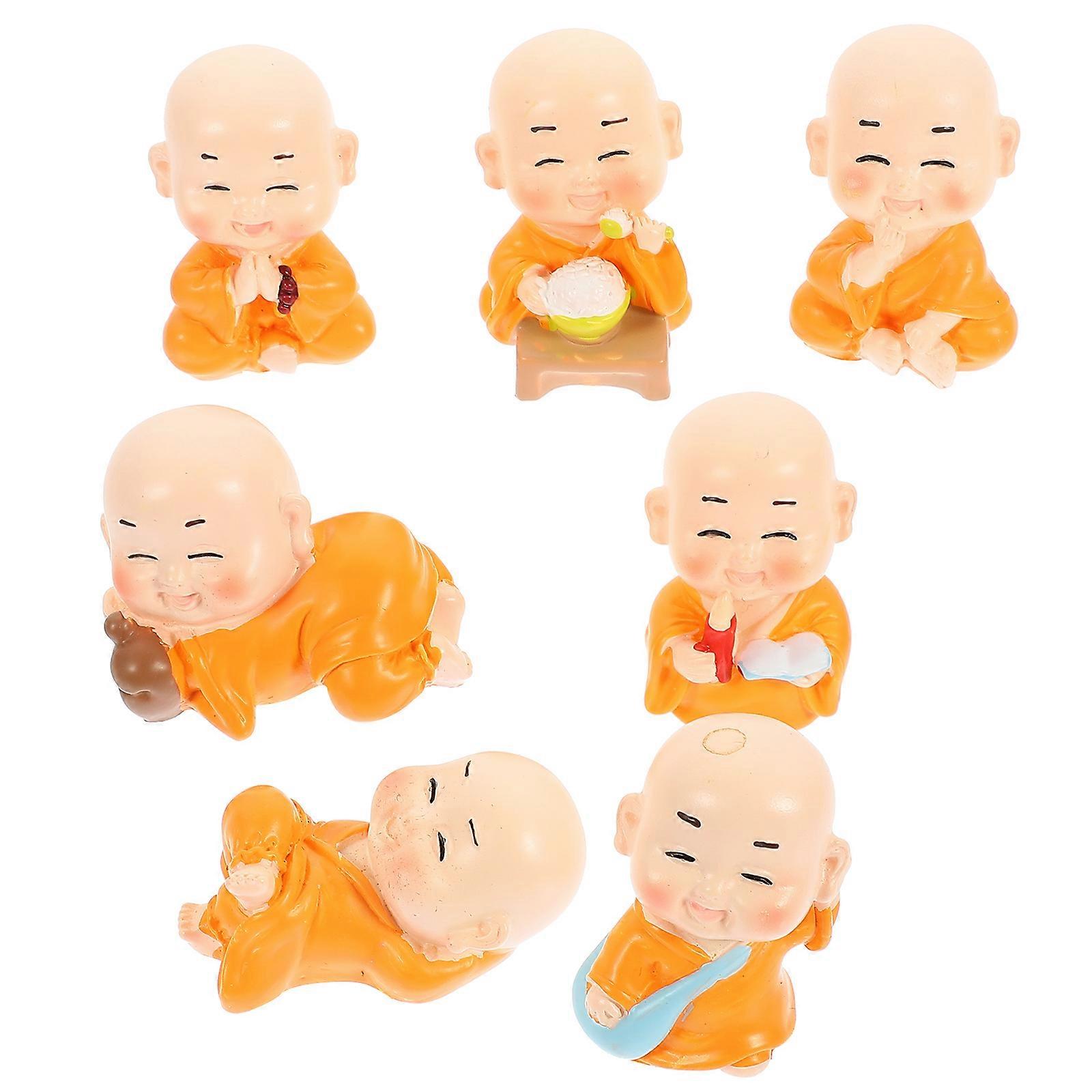 Miniature Statue 7Pcs Ornament Mixed Style Home Decor Perfect For Tea Table And Microlandscape