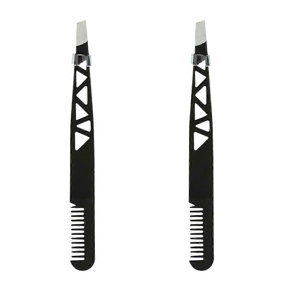 Black Eyebrow Tweezer Eyebrow Shaping Tool for Women Use 6Pcs Set