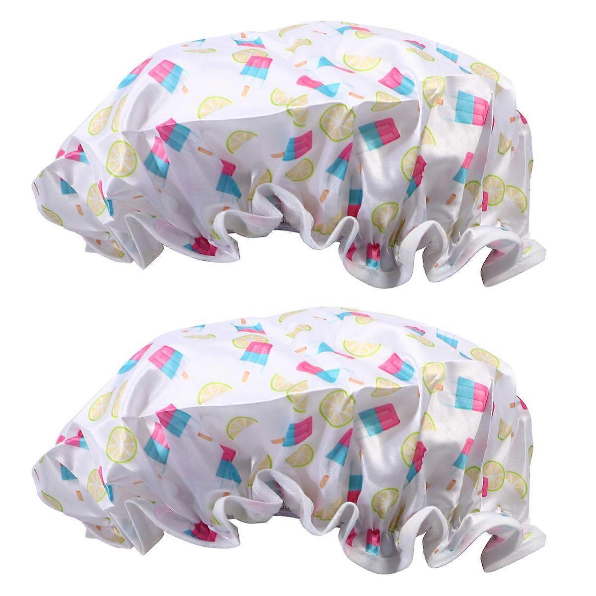 Waterproof Caps Bath Caps for Bathing Use 4Pcs Multi Color Hair Protective