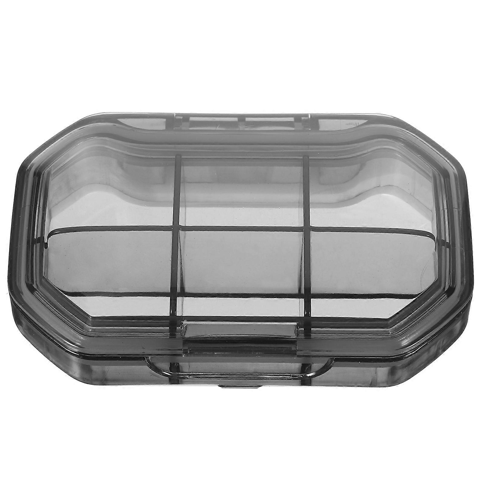 5Pcs Rectangular Medicine Case Accessory For Families Travel Organizing Pills In Grey With Safe Storage Function