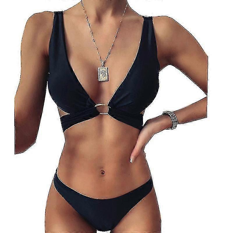 kvinners bikini badedrakt tie tilbake ruched to stykke badedrakt