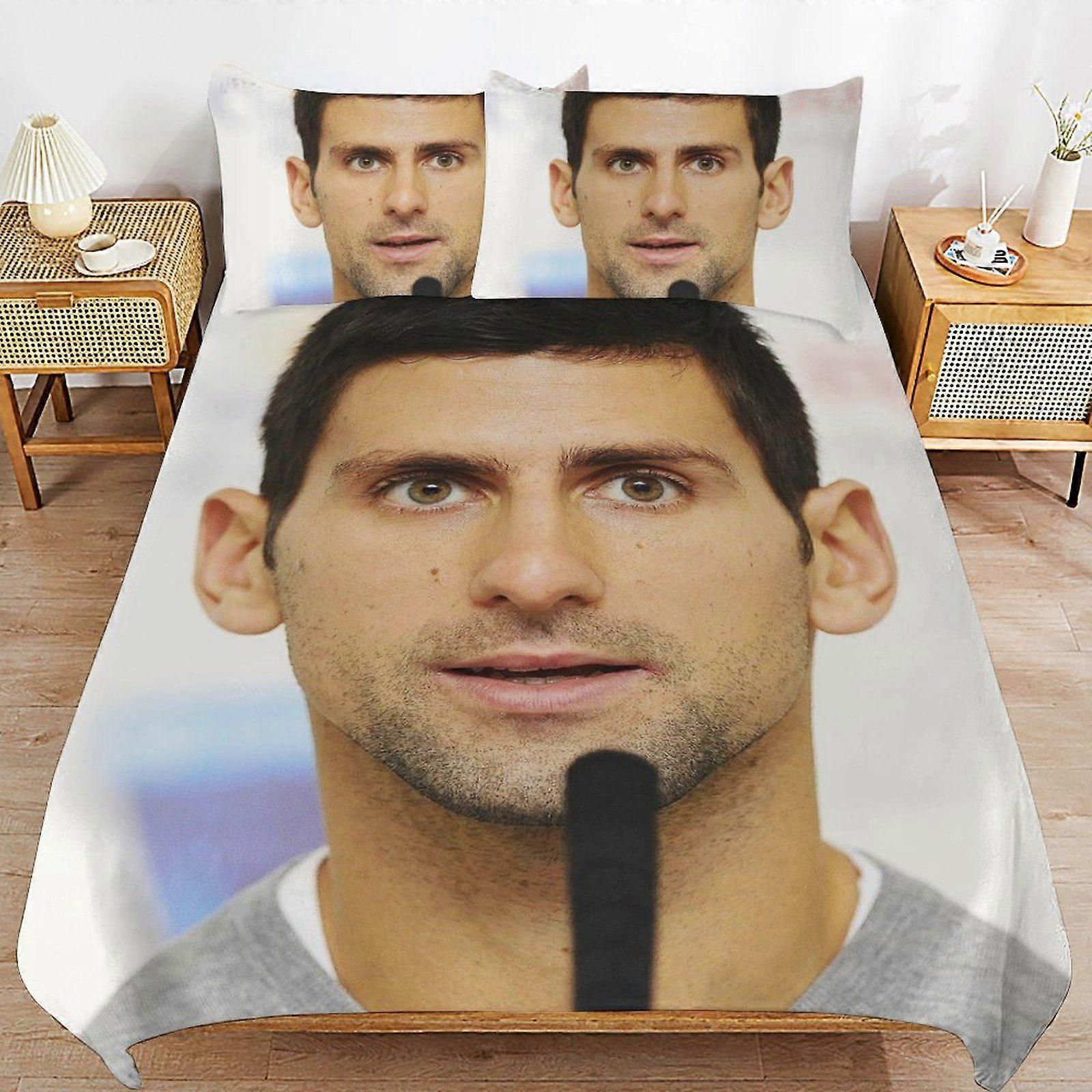 A464 Novak Djokovic Soft Touch Comfort Fit Easy Zip Bedding Solution Machine Washable Duvet Cover Sets Option N464