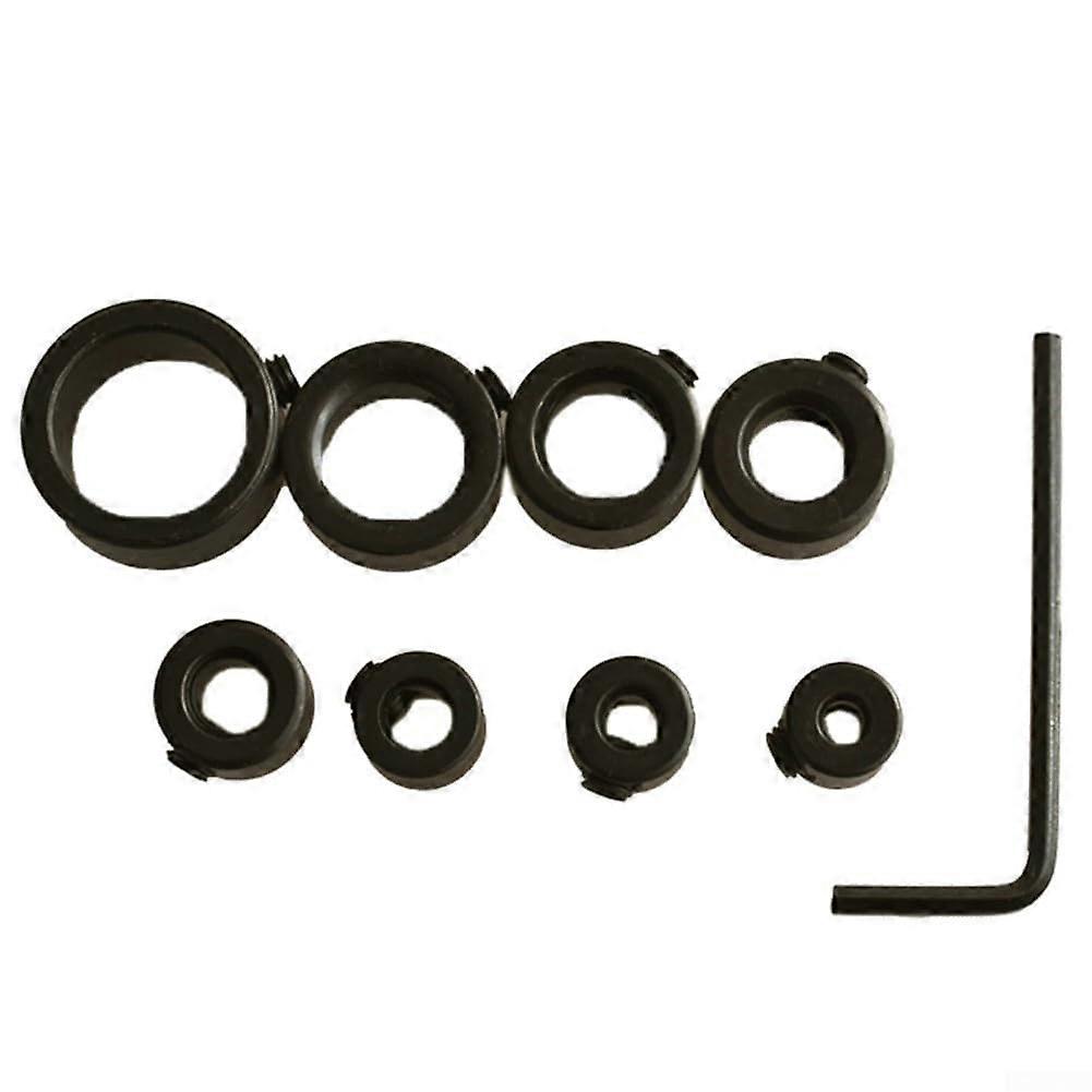 Drill Bit Positioning Set 5 Depth Stop Collars And Wrench 3Mm For Professional Woodworking