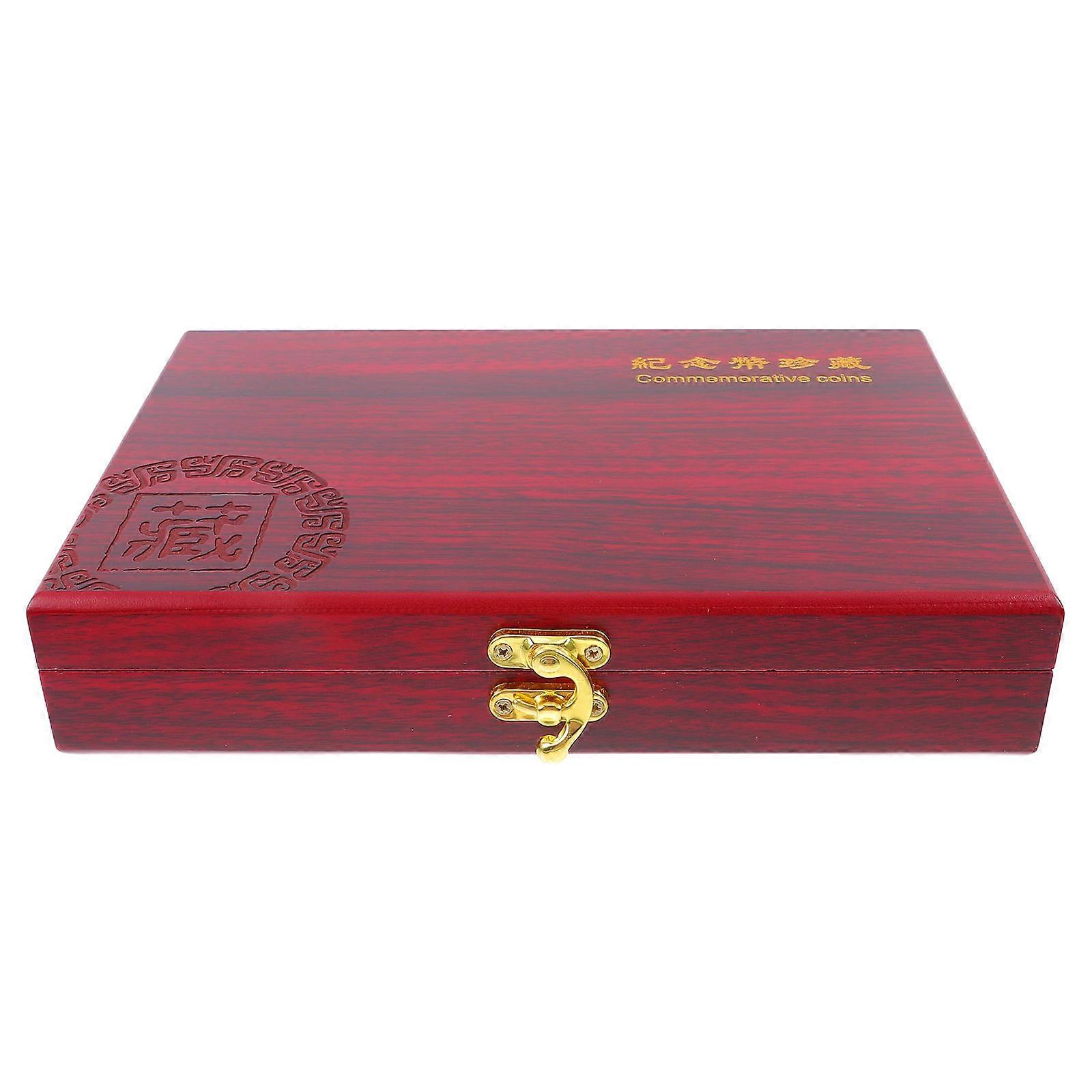 Wooden Coin Box for Storage Hard Coin Box 1Pcs with Eva Flocking