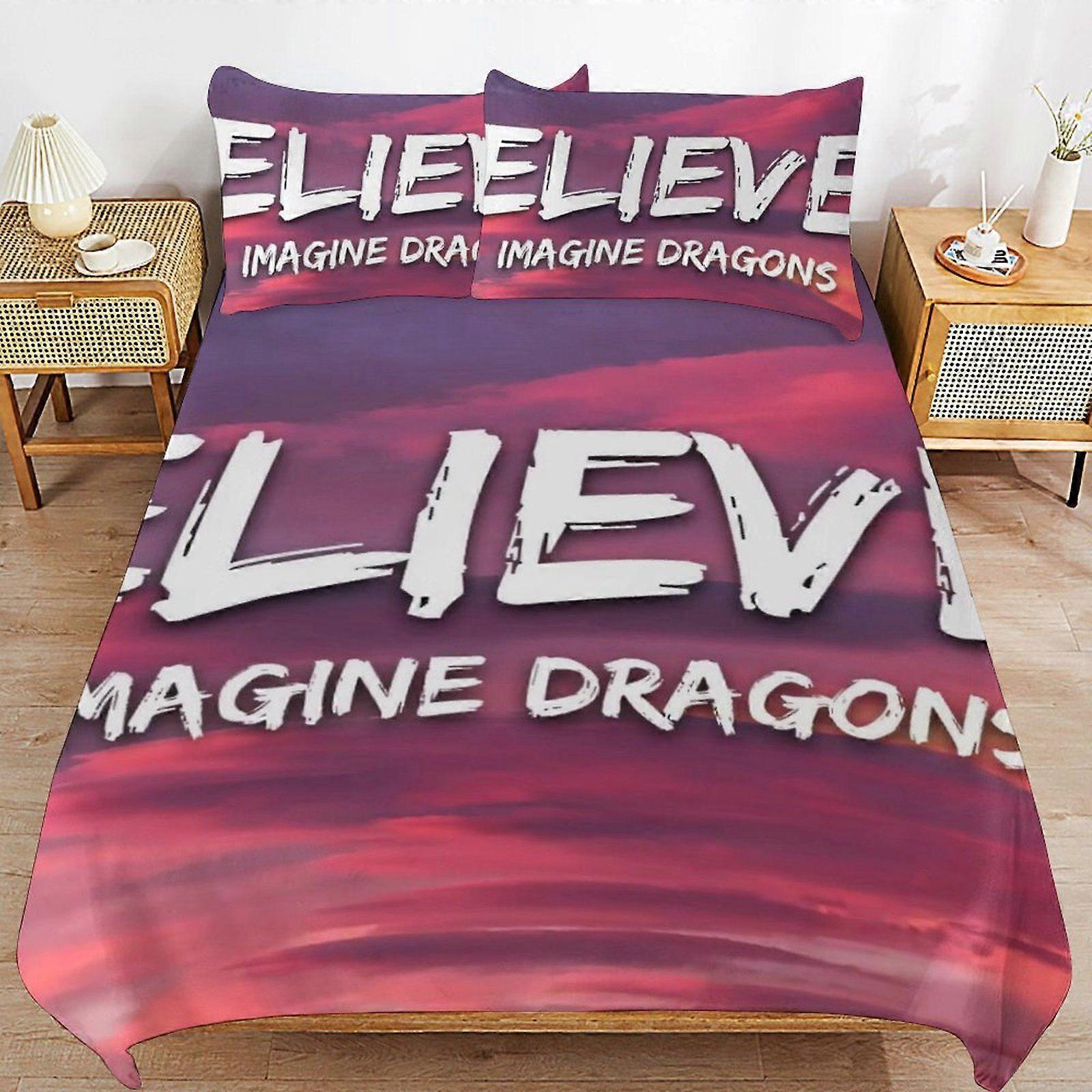 w592 Imagine Dragons Soft Zip Access Comfort Line Strong Fabric Handling Thread Weave Duvet Cover Sets Room Fit u592