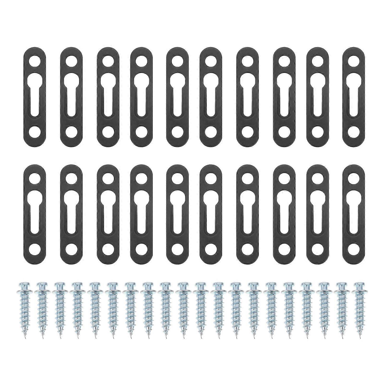 Furniture Connecting Cam Lock Fittings Invisible Connector Nuts Black Iron Galvanized Surface Diy Enthusiasts 20Pcs