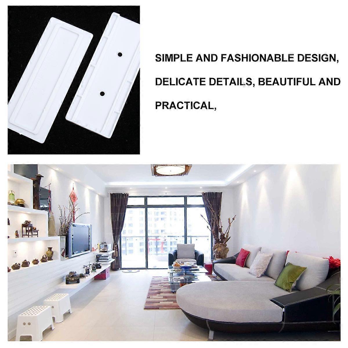 Socket Organizer Wall Mount Cable Hanger White Rectangular Shape Cable Management 6Set