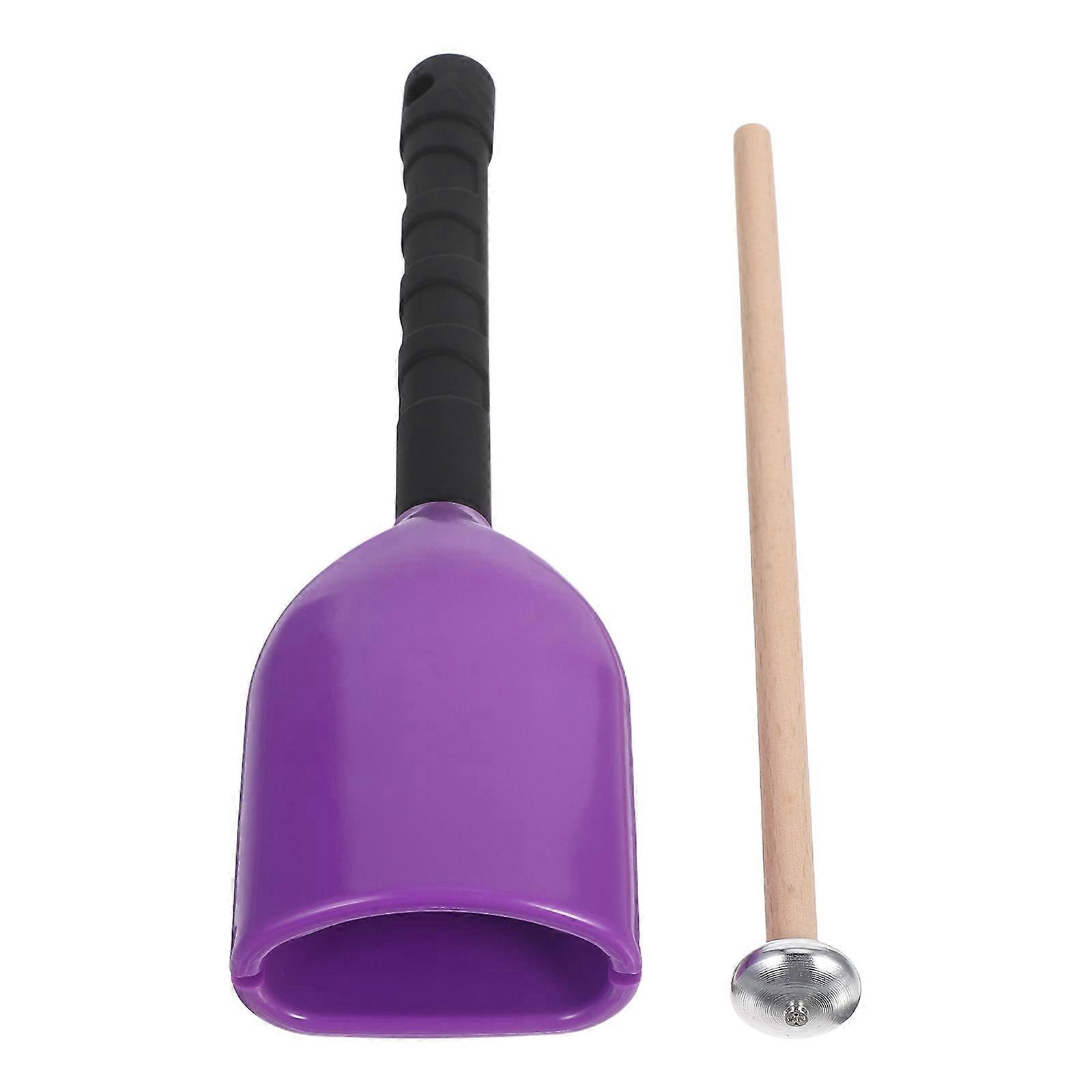Musical Cow Bell Noise Maker For Drum Set Music Bands Lightweight Percussion Instrument Suitable For All Ages With Drumstick - 5Pcs