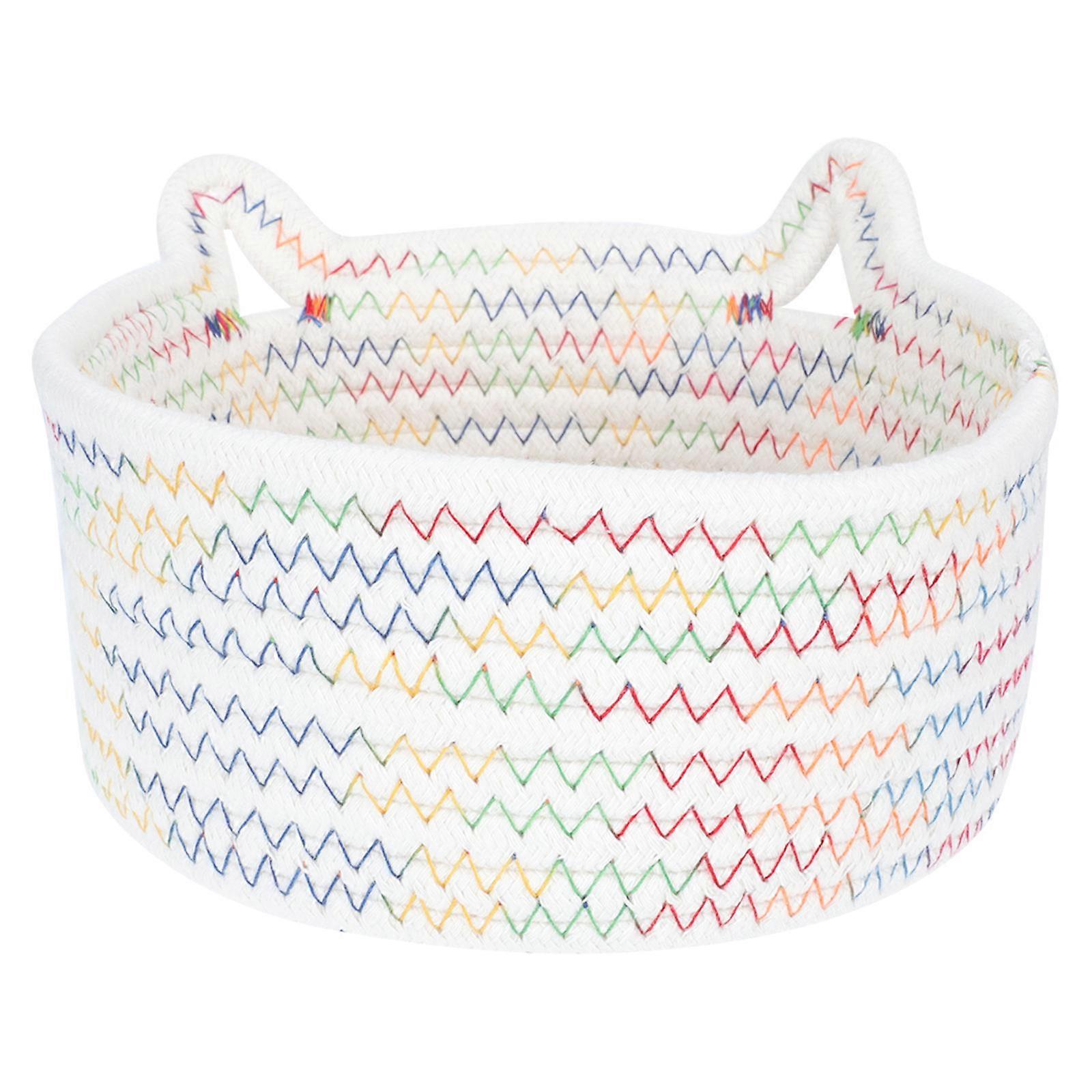 Decorative Storage Box Cotton Thread Basket for Storage Use 2Pcs Set