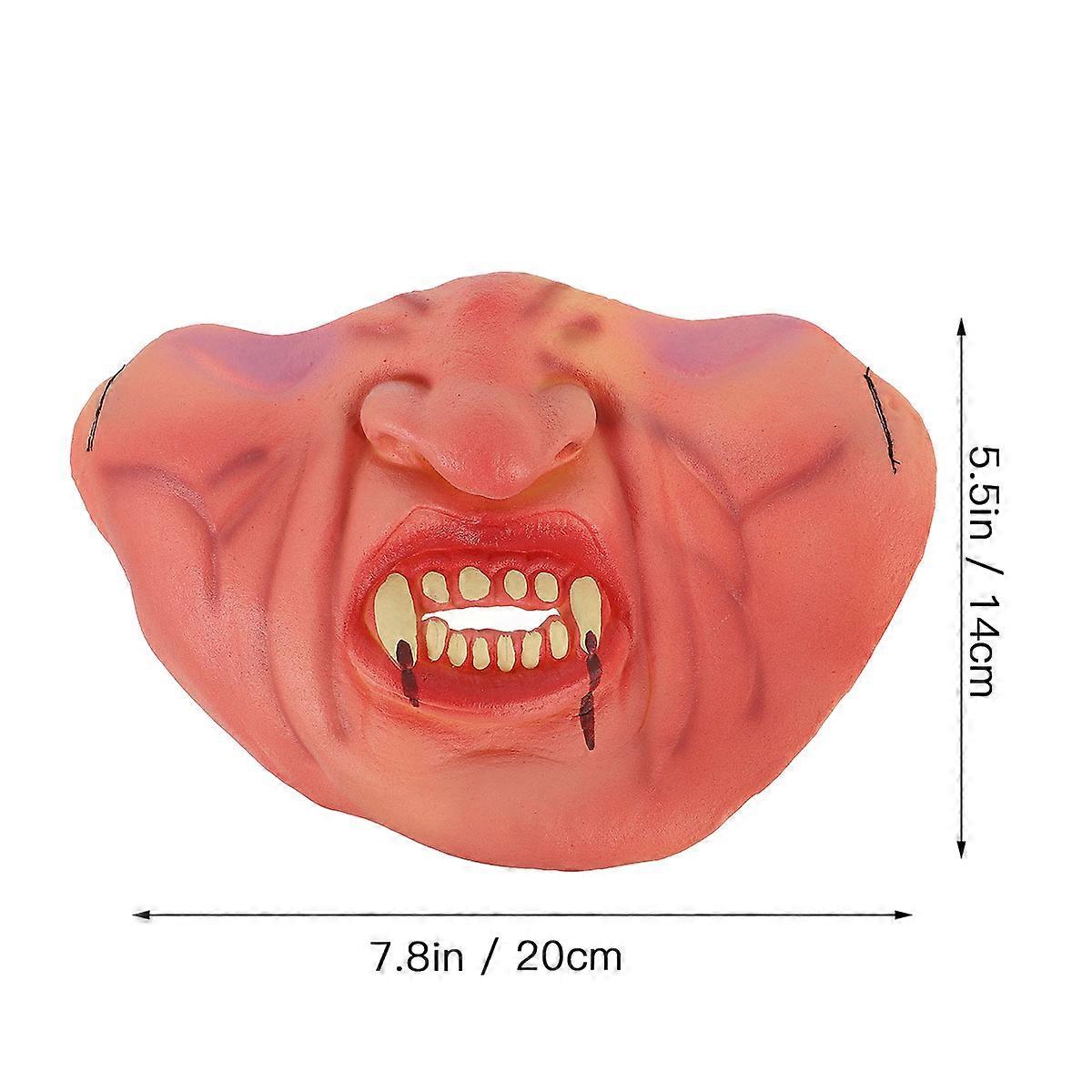 Halloween Half Face Mask Latex Face Mask for Party 3Pcs Set