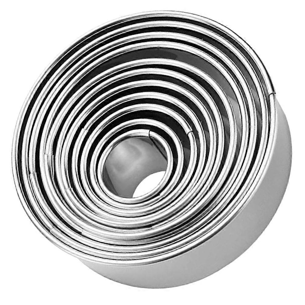 Baking Molds Cookie Cutters Kitchen Gadget Suitable for Baking DIY Crafting Reusable Easy to Clean Small and Lightweight Silver 9.2x9.2cm 11Pcs
