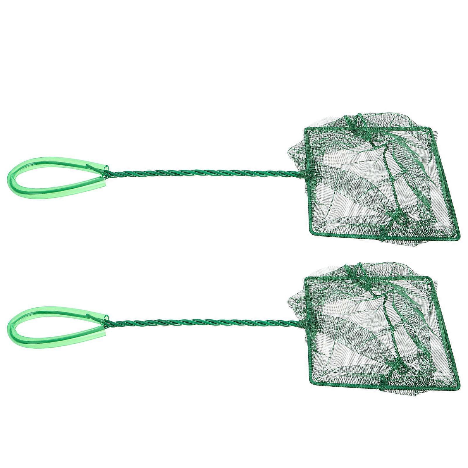 Portable Fish Net For Home Aquarium And Outdoor Fish Pond Green 8Pcs Designed For Catching Ornamental Fish And Cleaning Tasks
