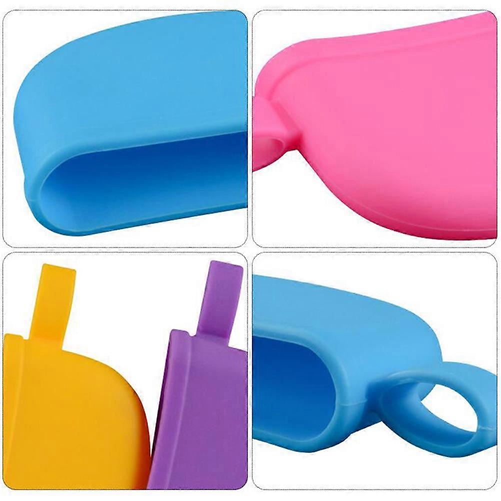 Heat Resistant Silicone Pot Handle Covers 4Pcs Anti-scald Kitchen Tools for Bowl and Cookware Use with Assorted Color Options