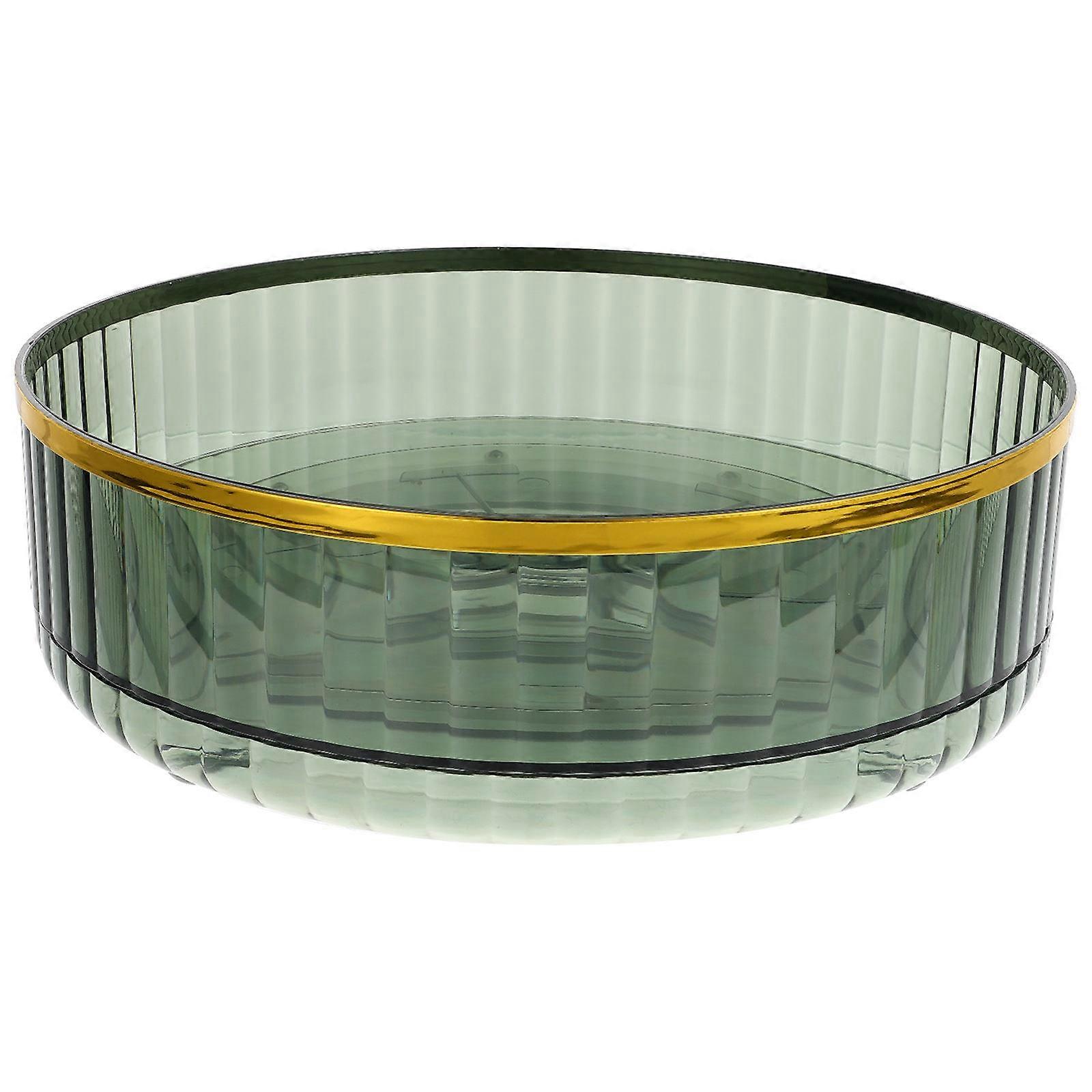 Cosmetics Storage Rack Multi-Function Organizer Round Green Made Of Plastic 1Pcs