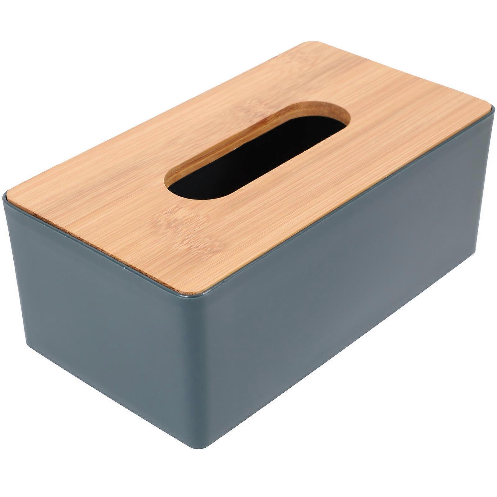 Modern Style Rectangular Tissue Storage Box For Household Decoration 21.5x12x8.5cm Green 1Set