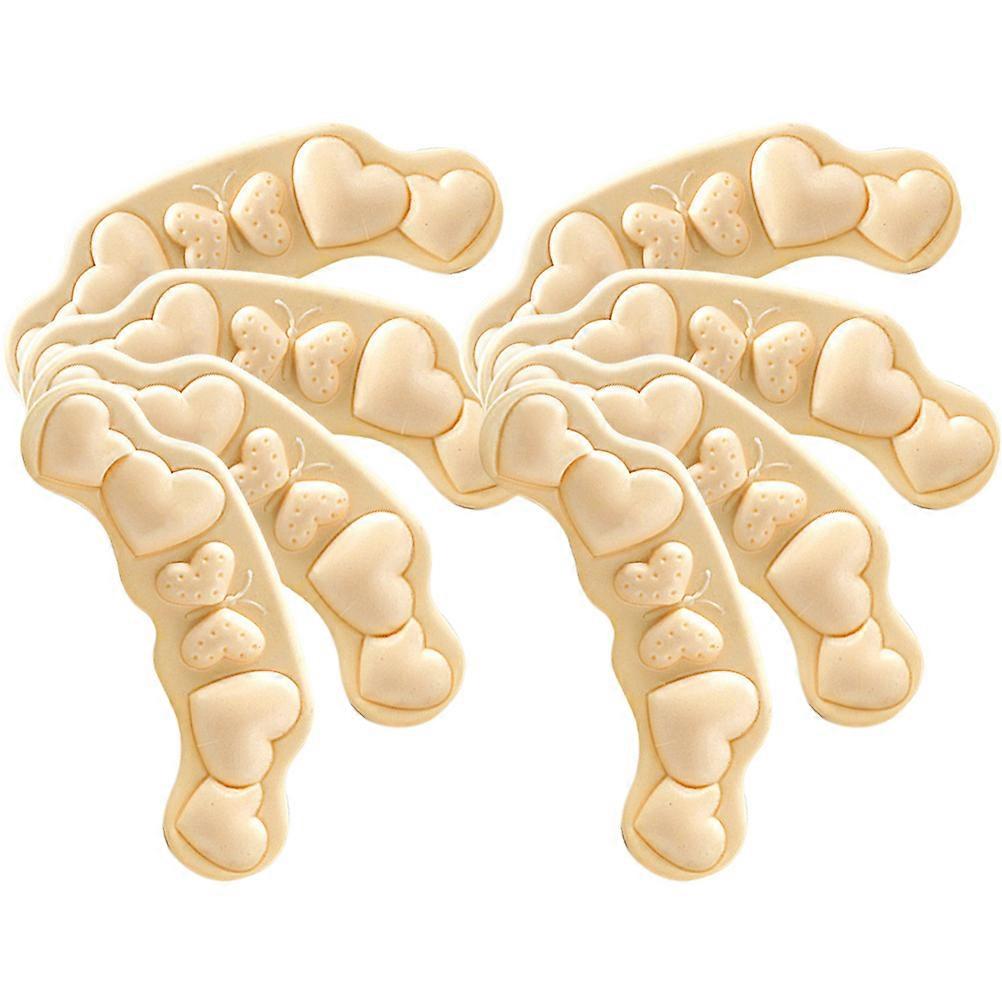 Heel Protectors Replaceable Heel Pads for Foot 4Pairs in Beige