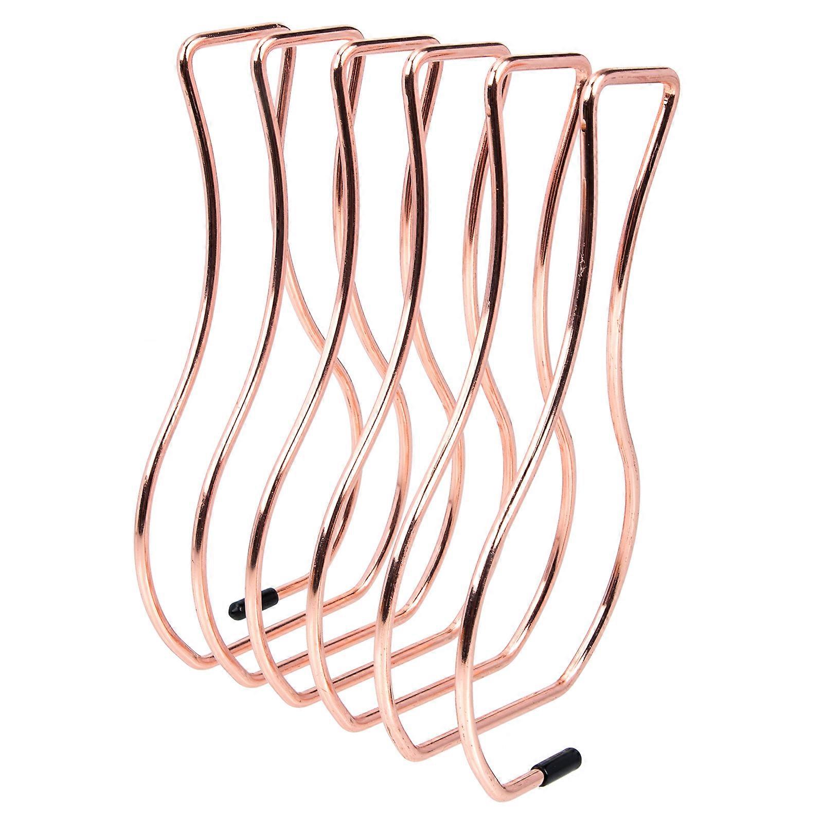 Book Holder Book End for Storage 5Pcs Rose Gold Iron Material