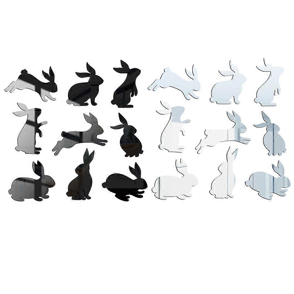 Rabbit Wall Decals Easter Decor 6Sets Creative Bedroom Stickers