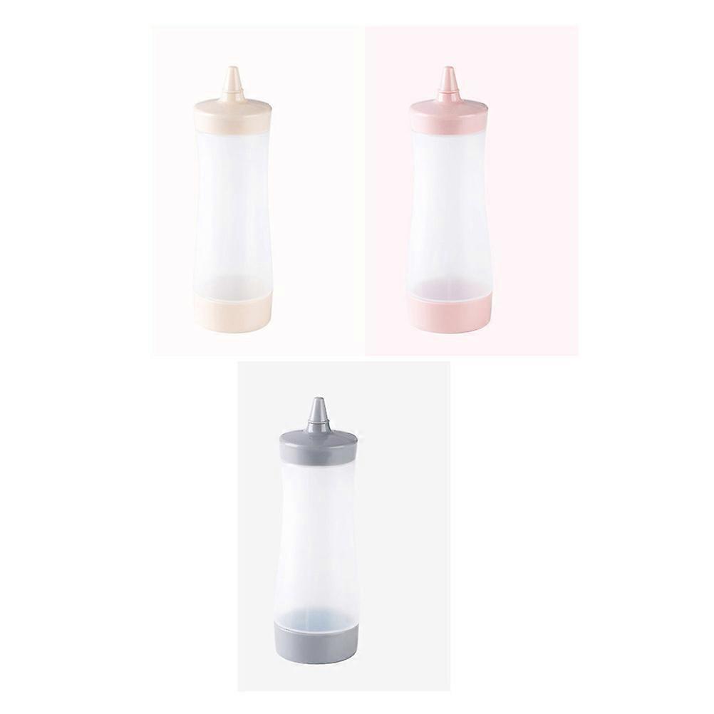 Liquid Dispenser Reusable Condiment Bottle For Kitchen Container Grey 350ML Food Safe 1Pack