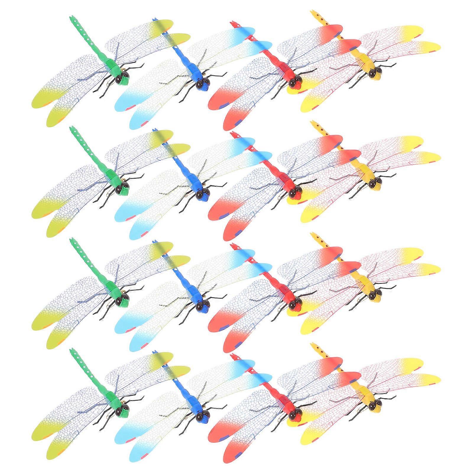 Dragonfly Ornament Artificial Dragonfly Figurines for Decor 40Pcs