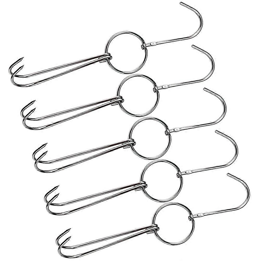 Roast Hook Chinese Bacon Hanging Hooks for Kitchen Meat 15Pcs Silver