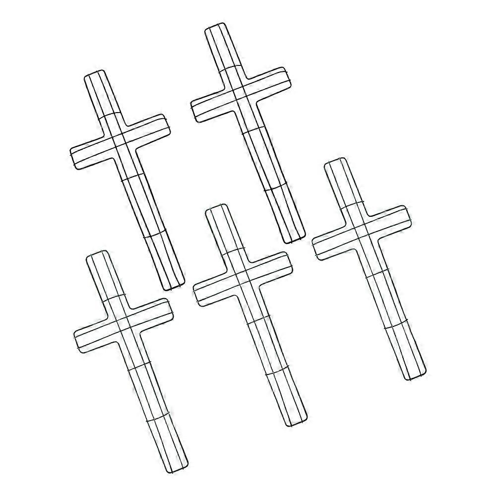 Assorted Color Cross Wreath Frame for DIY 10Pcs Metal Floral Hoops