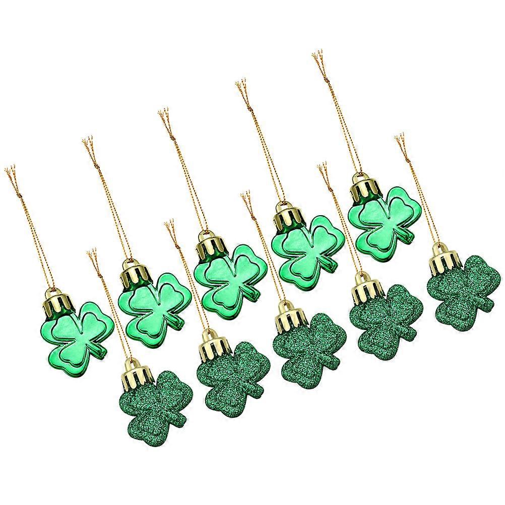 Plastic Shamrock Decor Accessories for 24Pcs St Patrick's Day Party