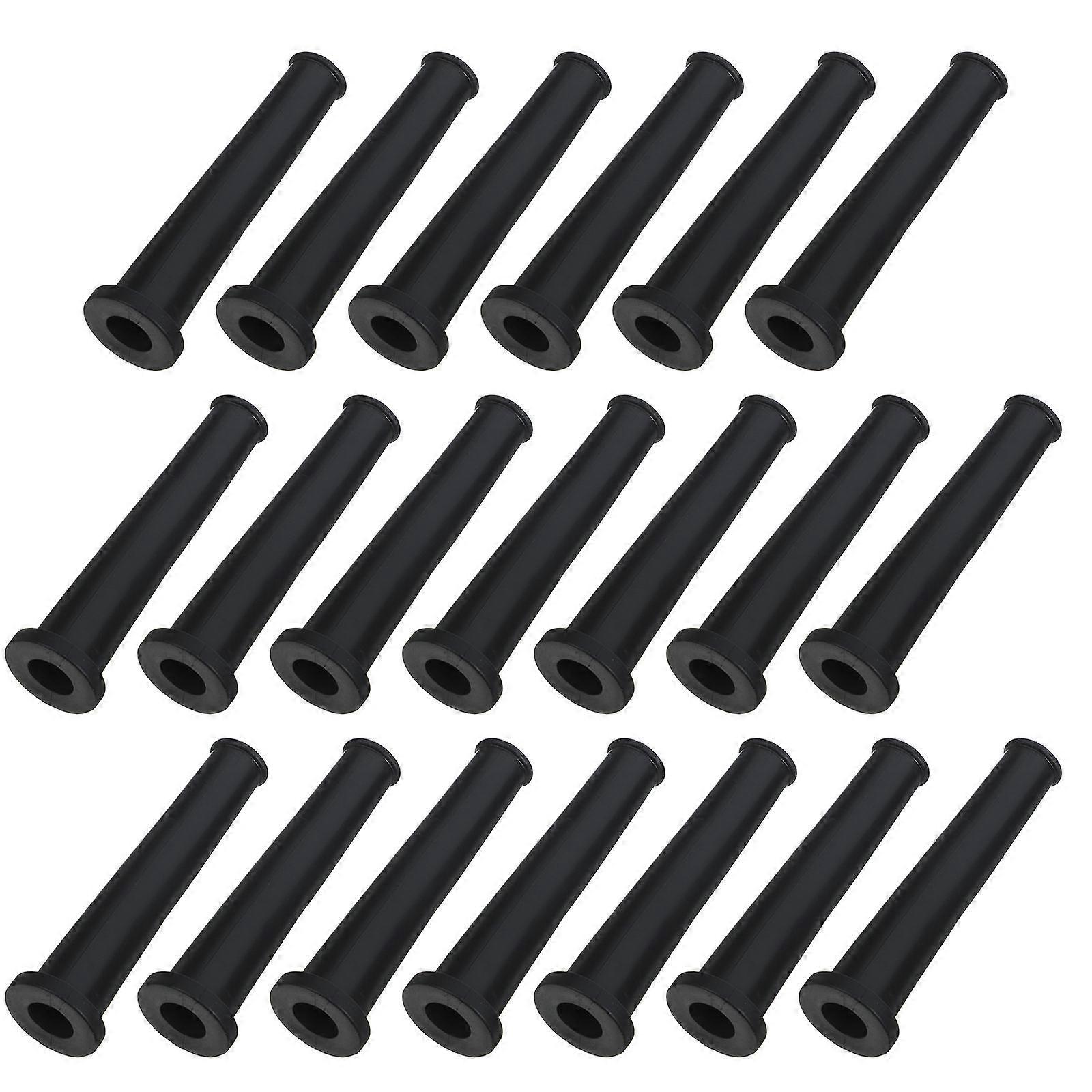 Black Rubber Cable Sleeve for Cord Hiders 80Pcs Practical Cable Management