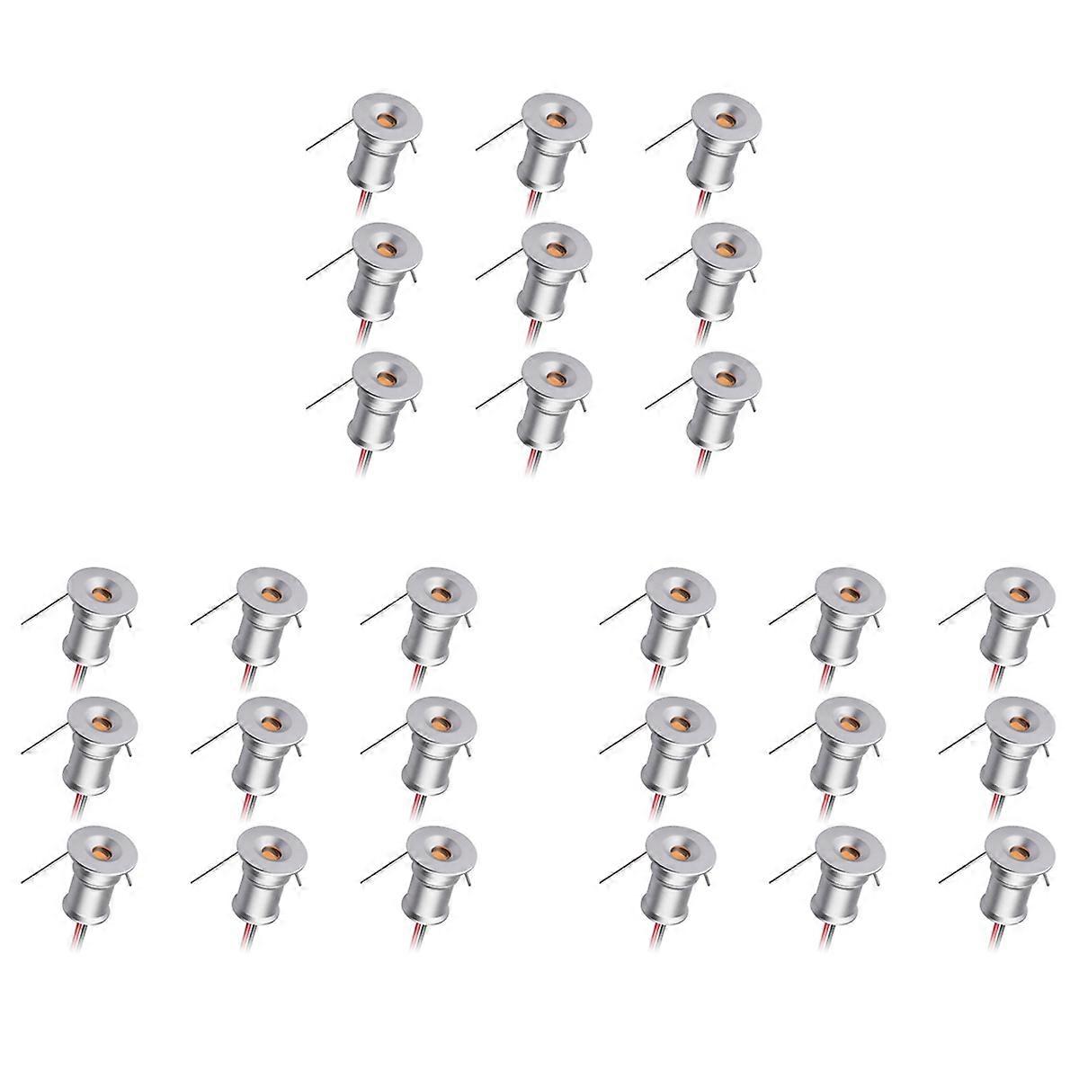 Mini Downlight DC12V 1W 3000K, lot de 9, coque argentée, éclairage d'œuvre d'art