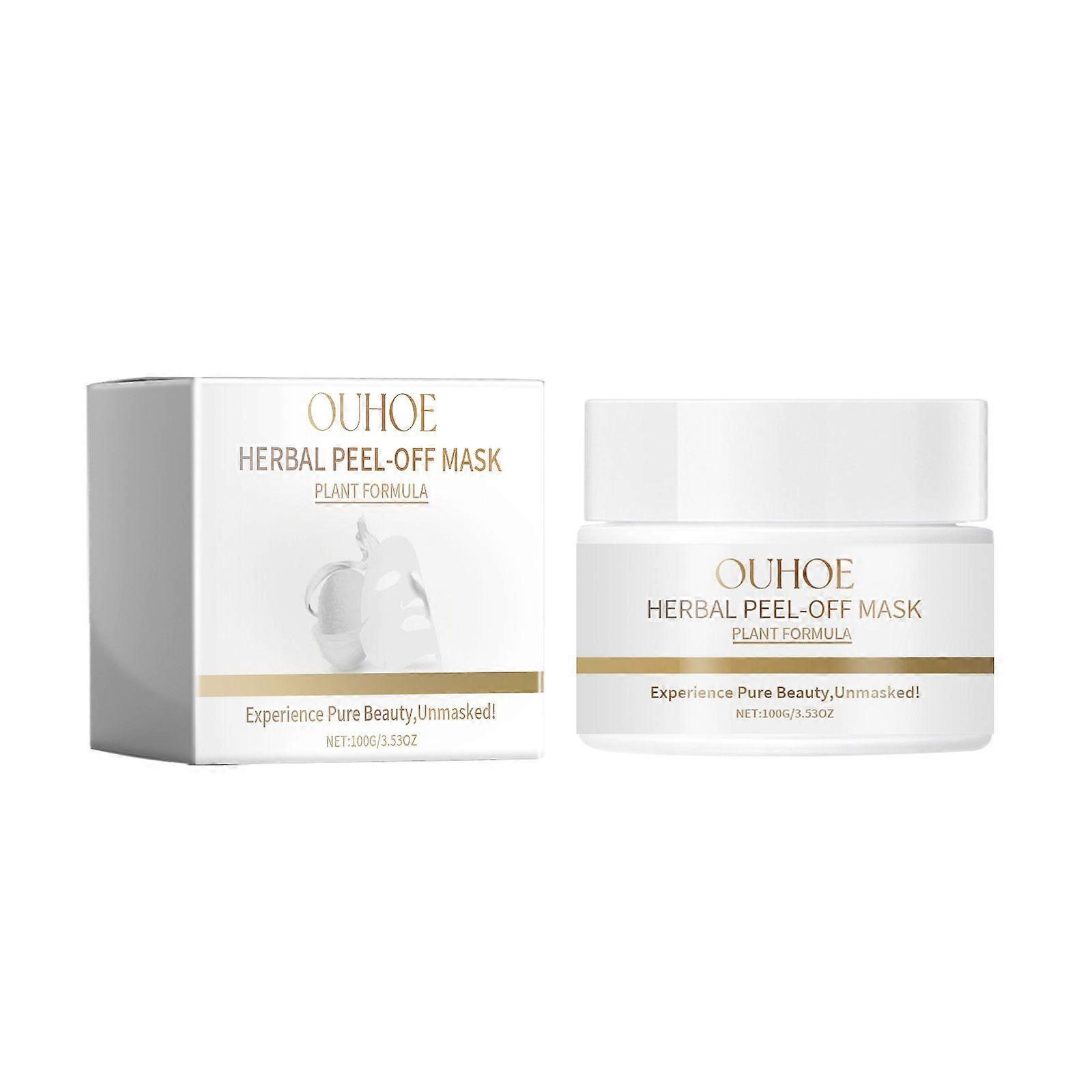 OUHOE Herbal Peel-Off Mask, Pore-Shrinking Deep Gentle Cleansing Blackhead Removal Peel Mask