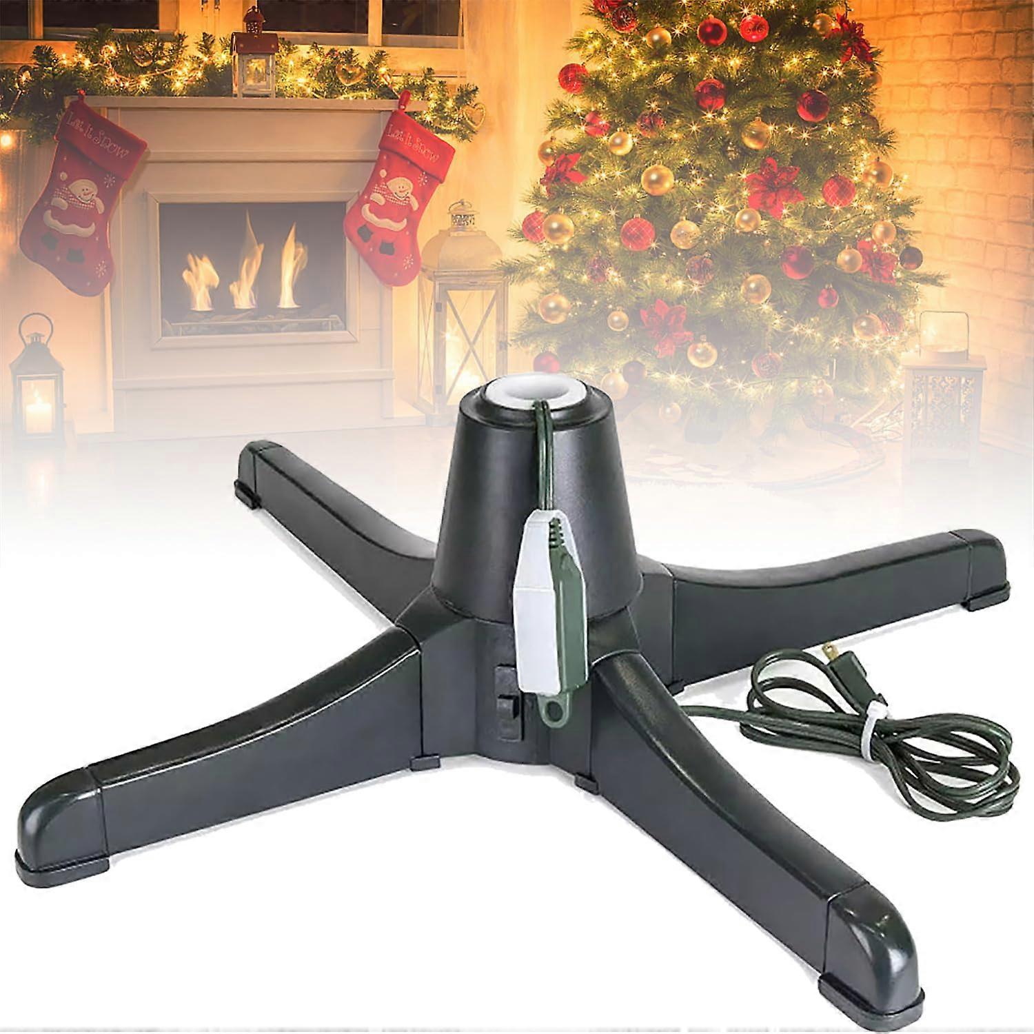 Rotating Christmas Tree Stand Electric Adjustable Base Quiet 360Degree Rotation Holds Up To 7.5Foot Trees
