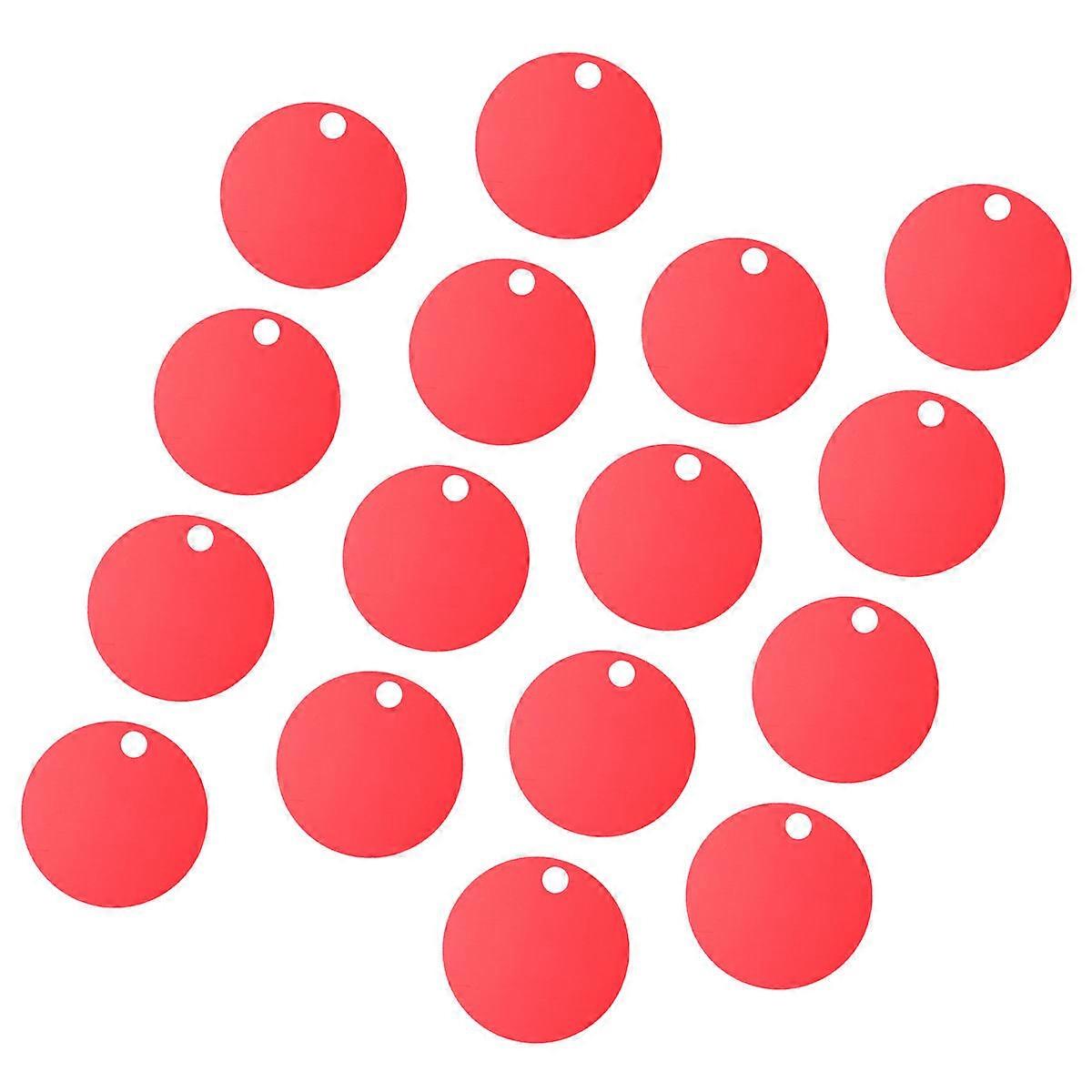 Pet Id Tag Aluminium Alloy Blank Tag for Puppy DIY Carving 50Pcs Red