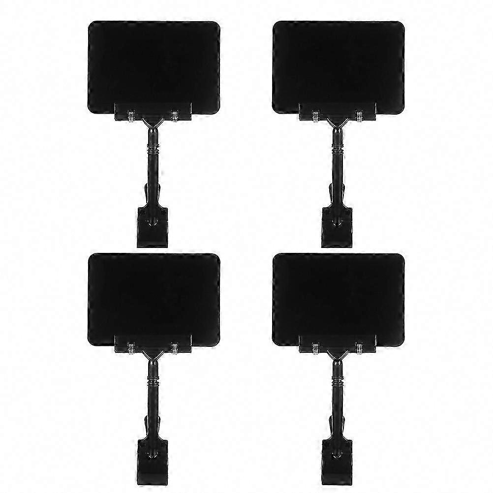 Fruit Vegetable Price Tag Label Rack Display Stand Reusable 4-Pack Black 27.5x14x7cm Practical Price Board