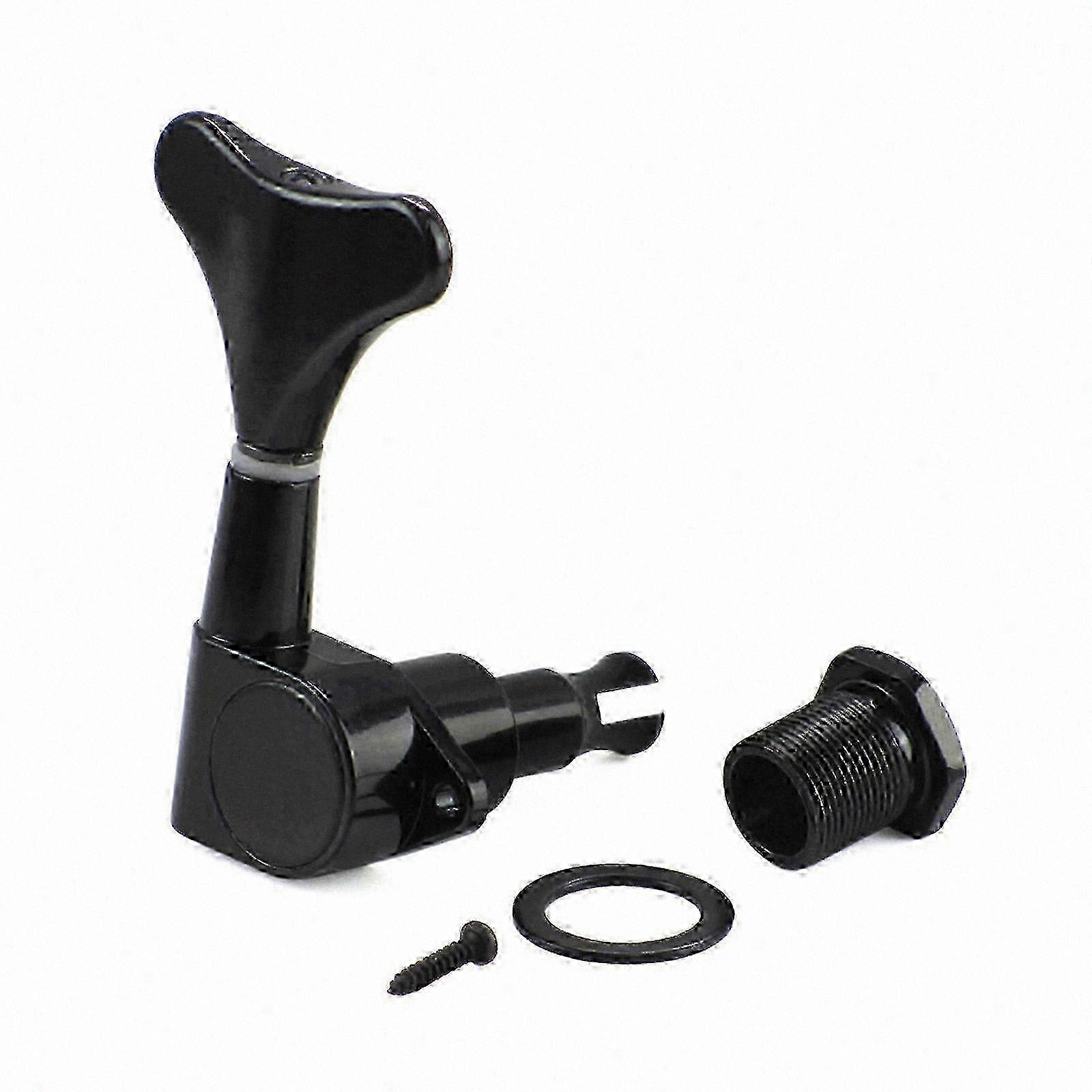 Replacement Tuners for 4-String Electric Bass Guitar - Open Gear Pegs, Left/Right Handed, Silver Finish