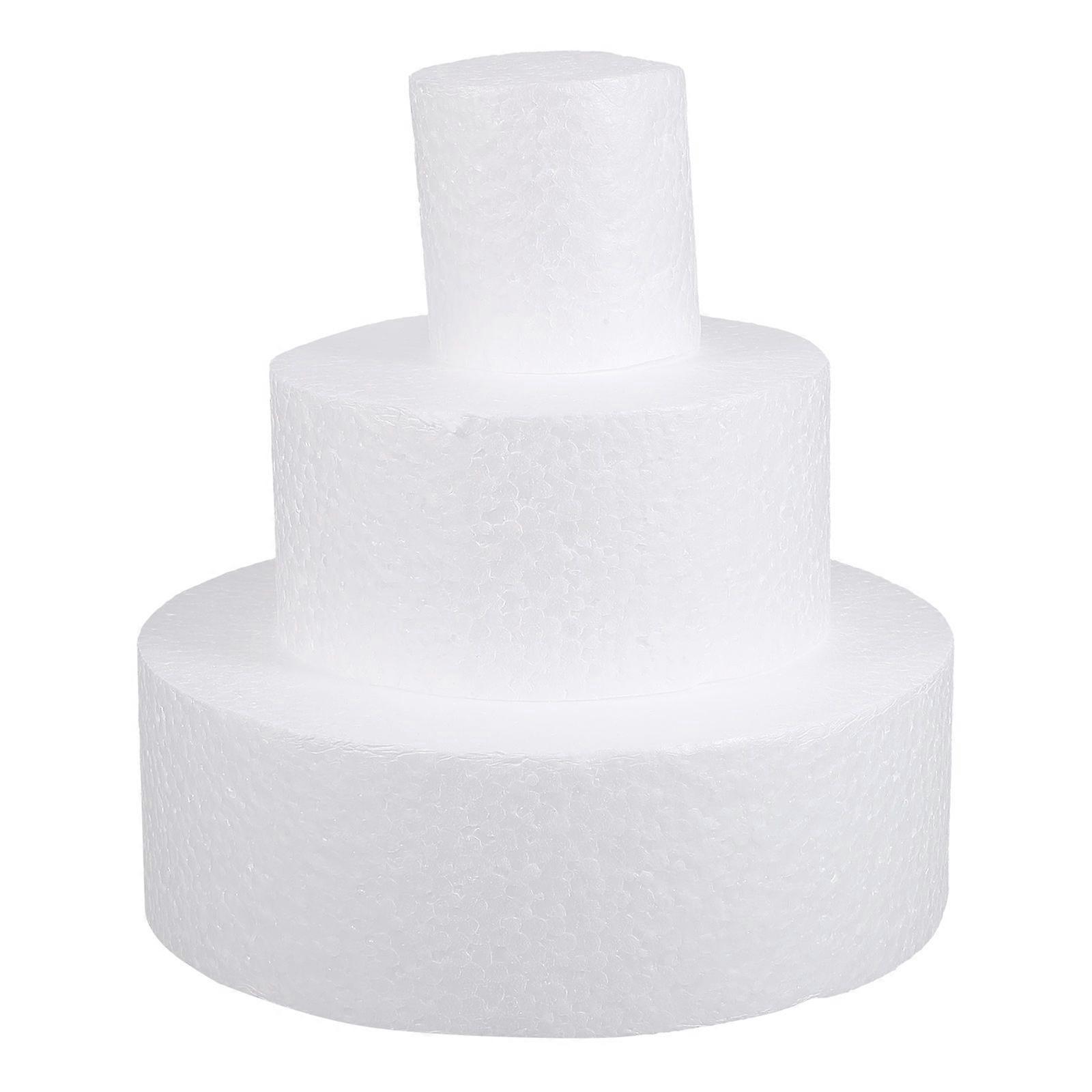 3pcs DIY Foams Cake Models Blank Cake Model Baking Cake Practicing Props