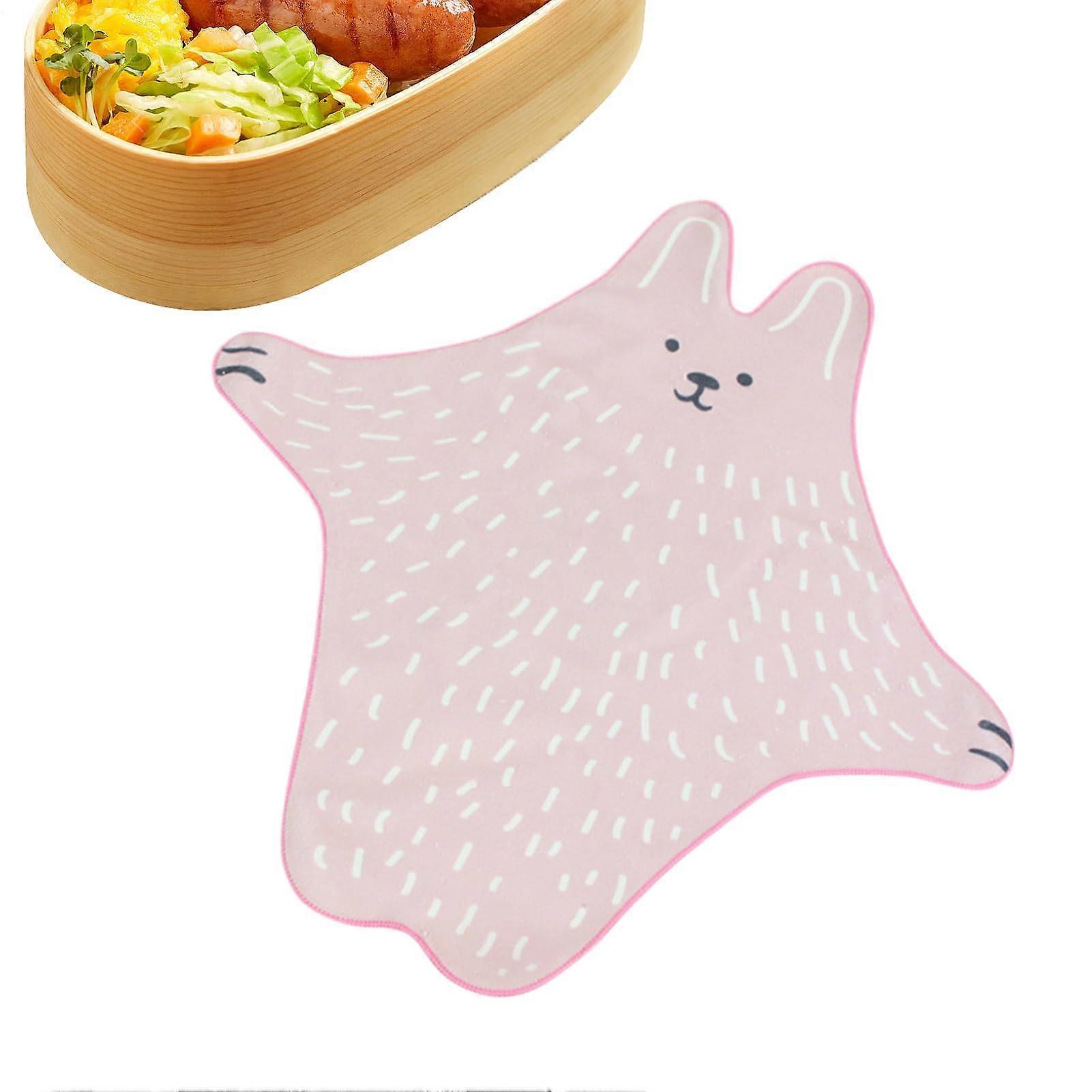 Towel Wrap for Lunch Cartoon Camera Protection Cloth Rabbit Design Portable School Rice Ball Case For Picnic