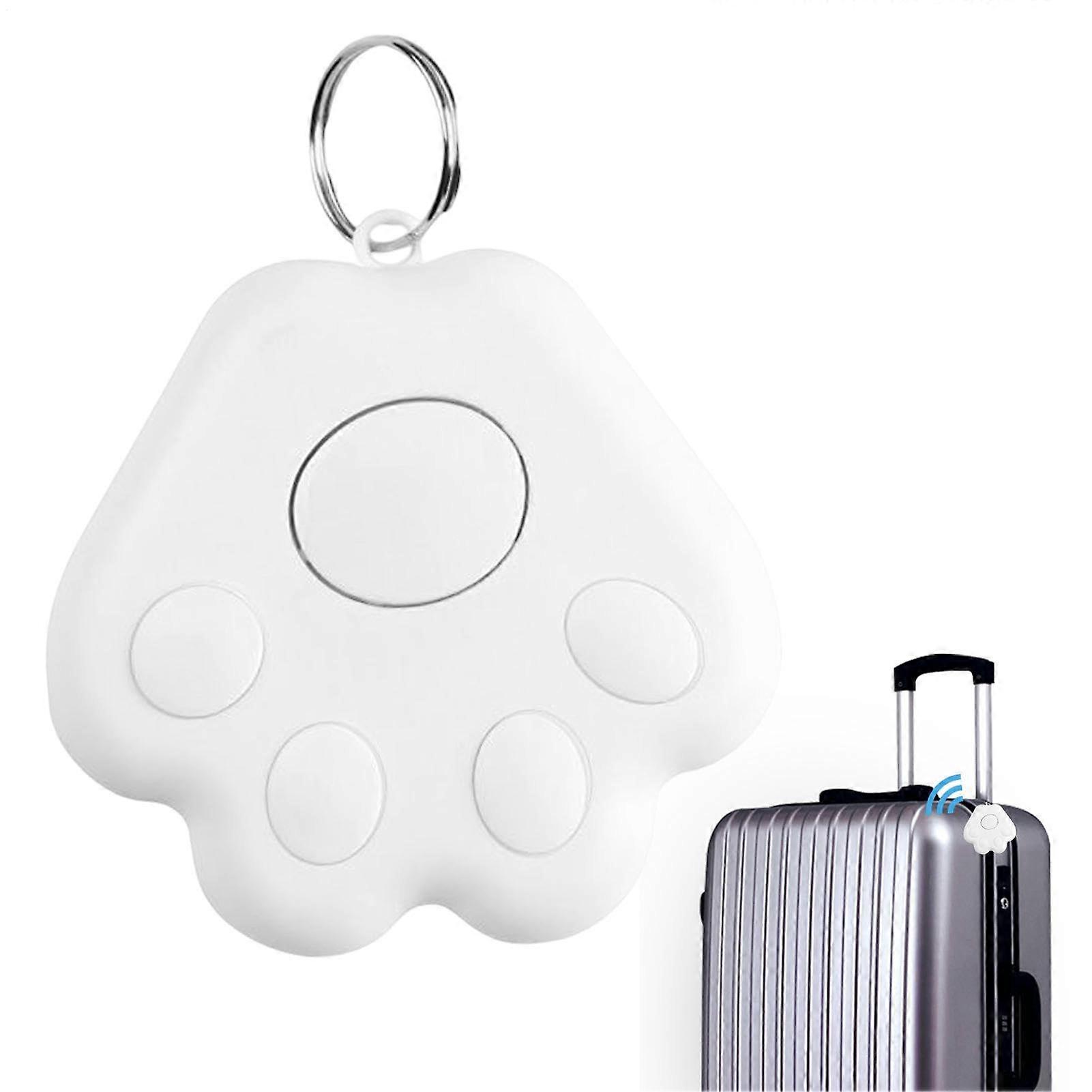 Key Finder Mini GPS Tracker For Kids And Pets Cat Claw Shape Long Standby Real Time Item Tracker White