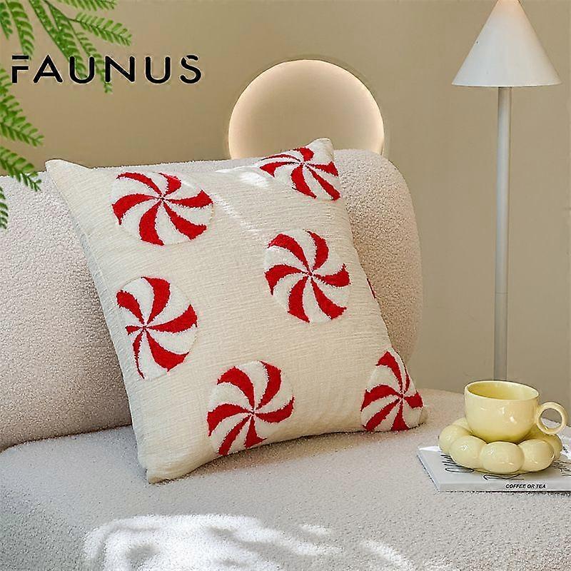 2pcsChristmas Pillowcase Christmas Decorations Soft Artificial Plush Christma