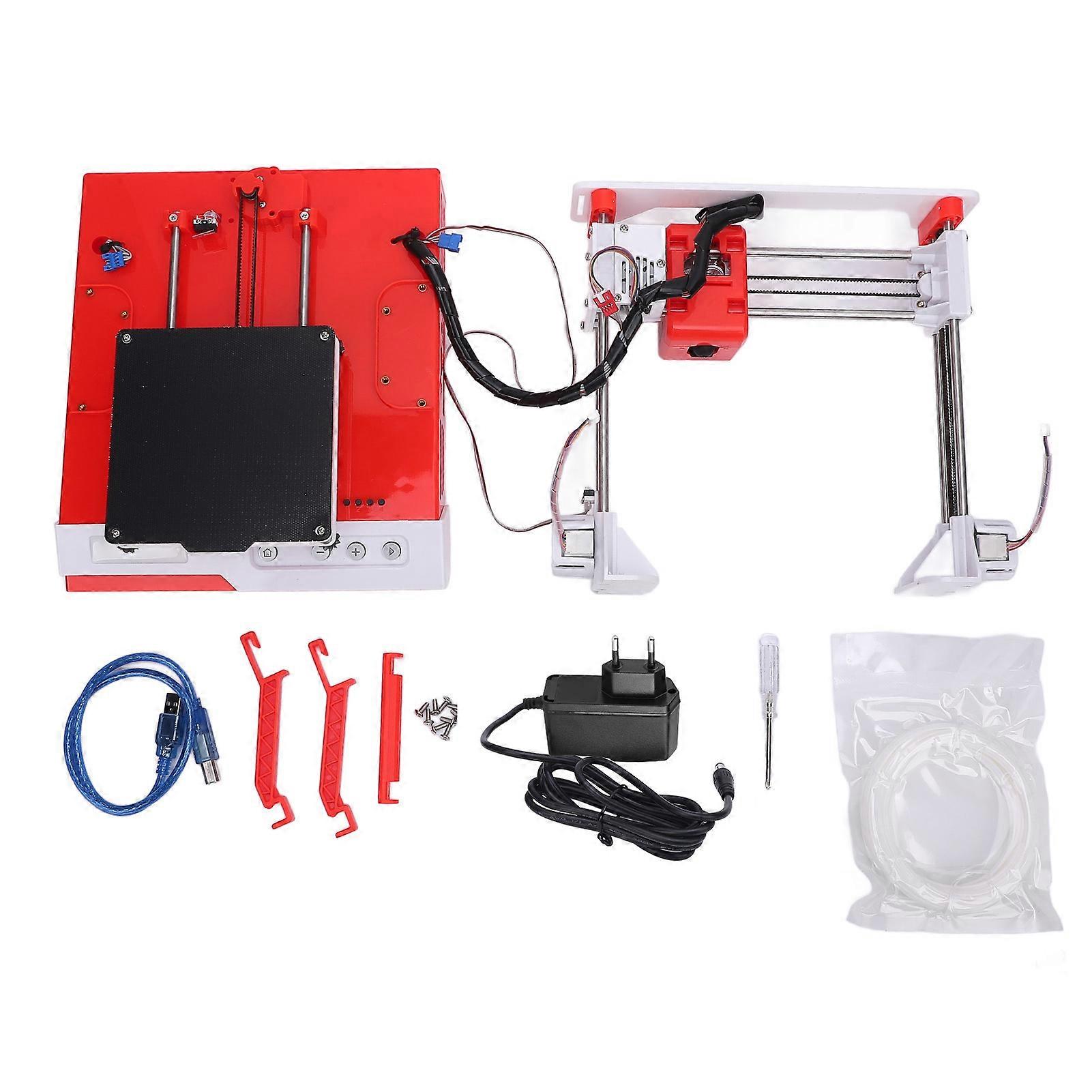 3D Printer for Beginners High Speed PLA Filament Machine 100x100mm EU Plug Orange White