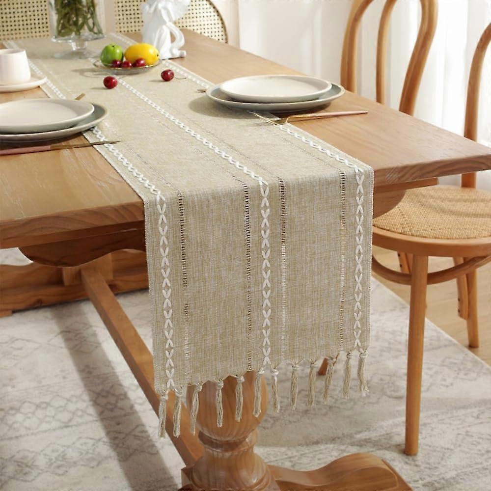 Handwoven Table Runner Washable Lace 33 X 240 Cm Rustic Boho Chic Table Decor for Elegant Dining